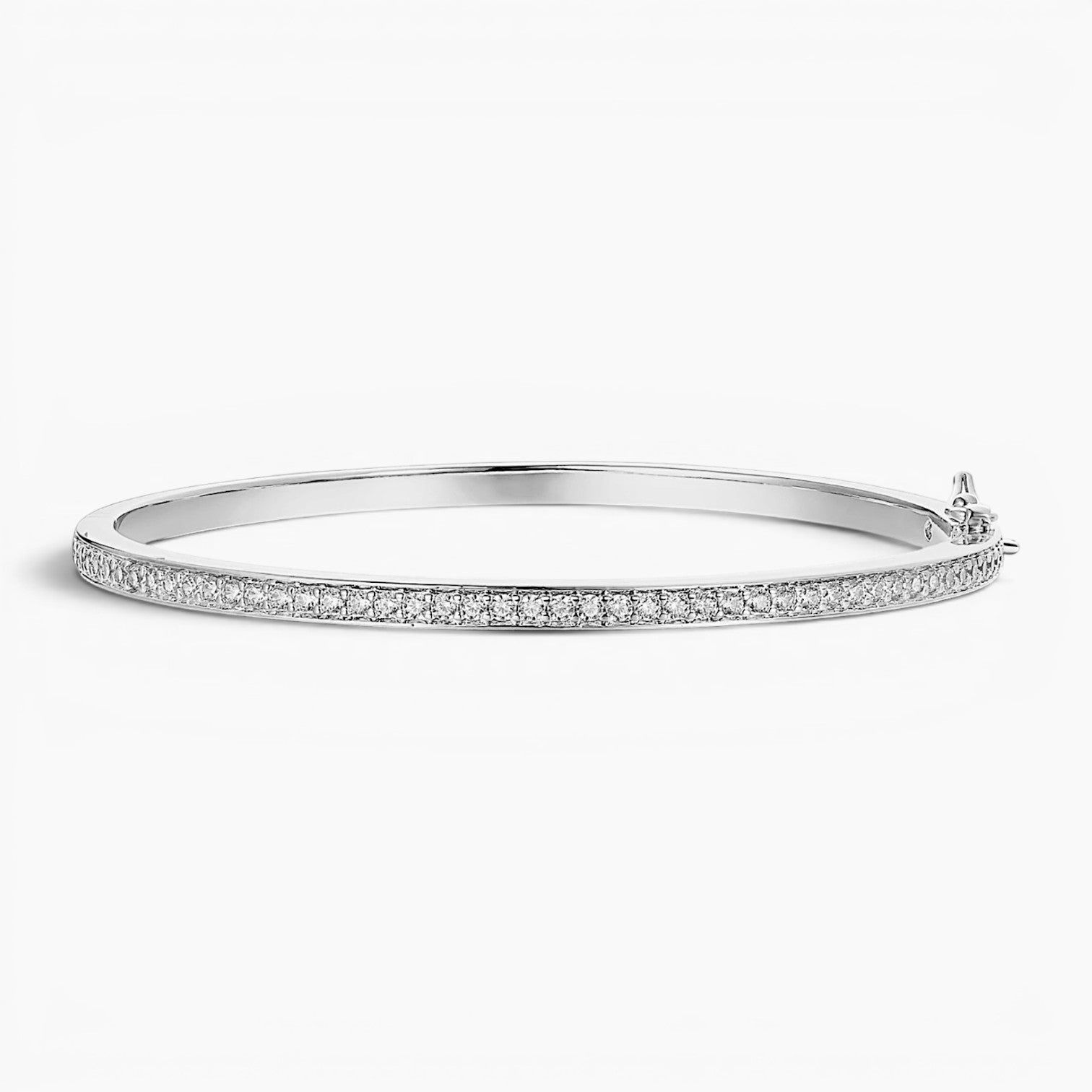 Sleek Stone Bangle Bracelet