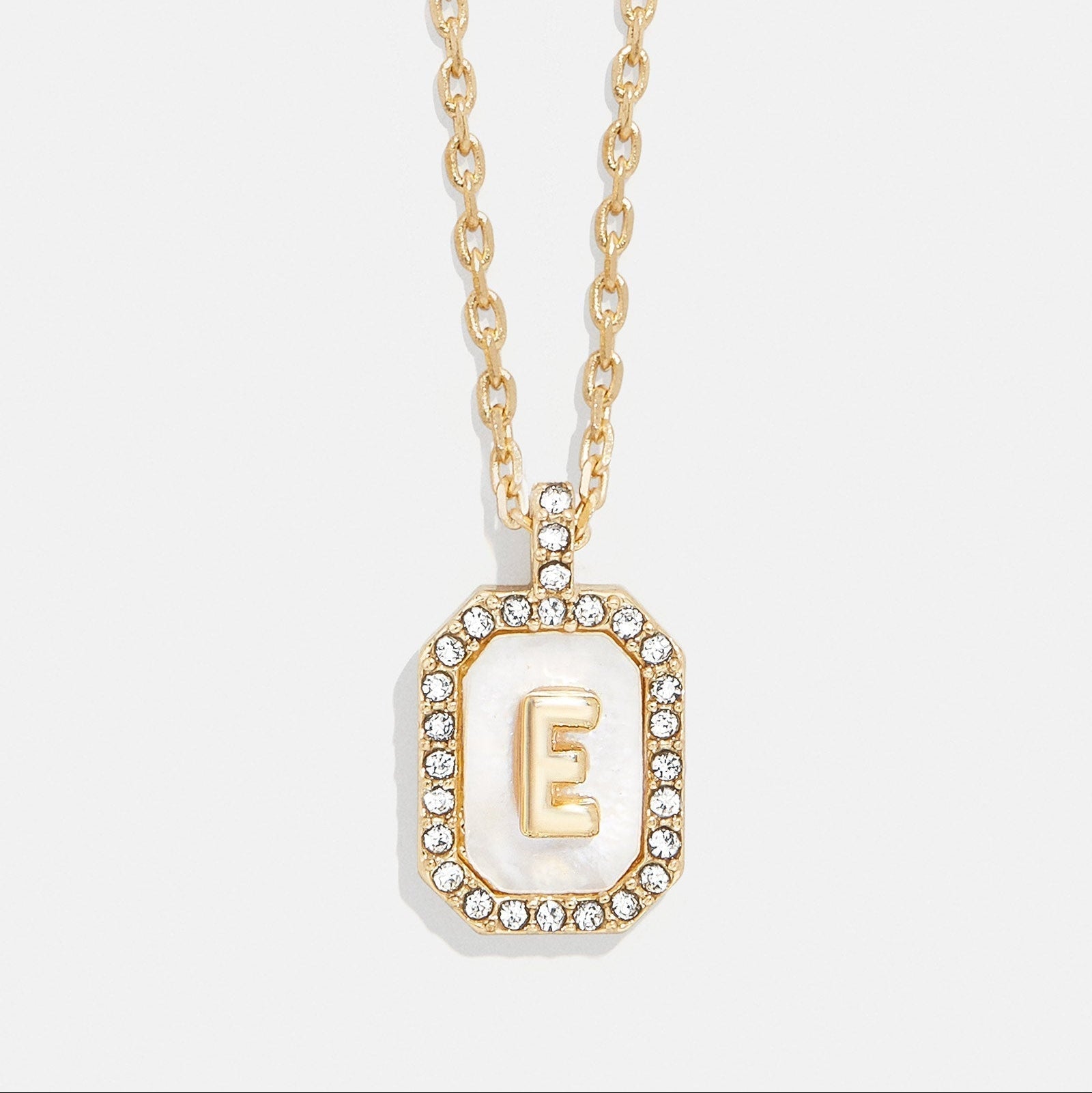 Mother of Pearl Initial Pendant Necklace