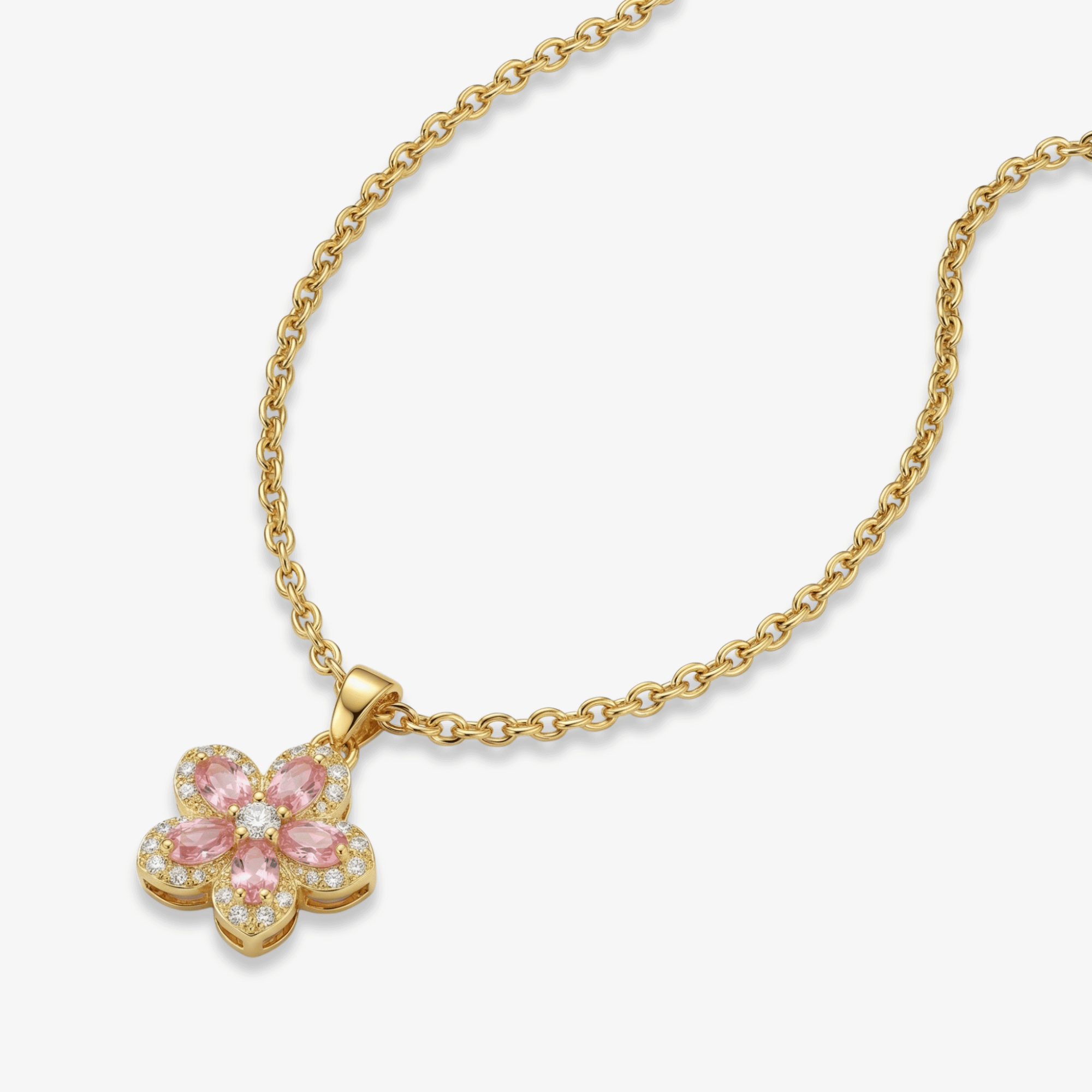 Spinning Floral Princess Necklace