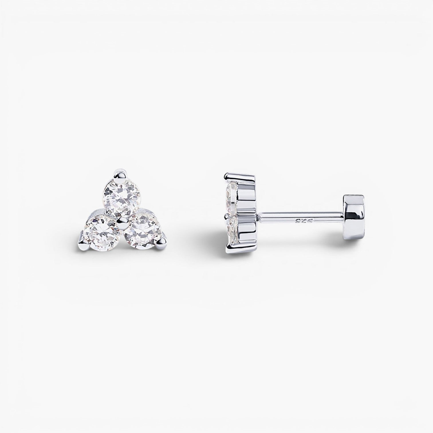 Celia Lotus Flat Back Stud Earrings