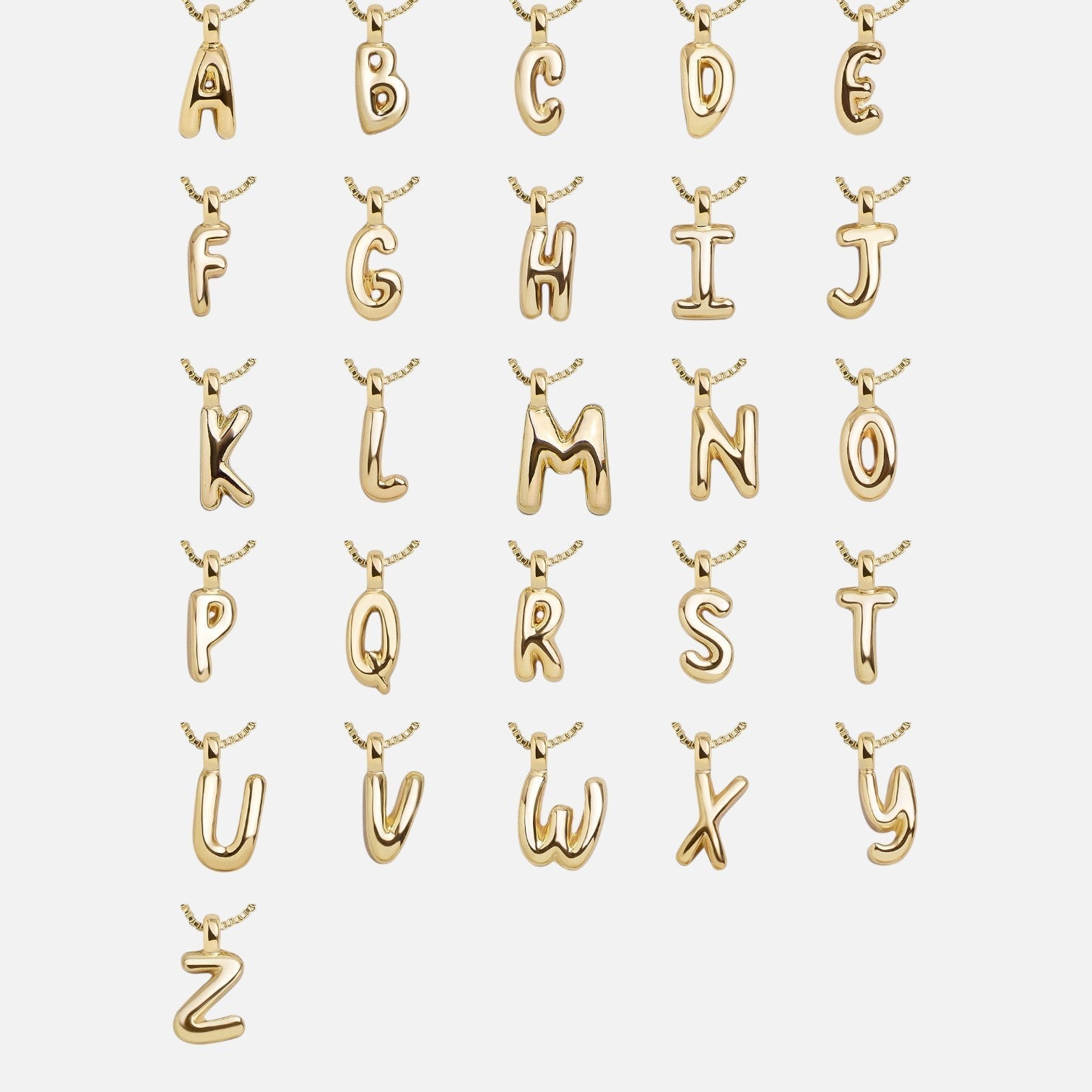 Mini Bubble Initial Necklace
