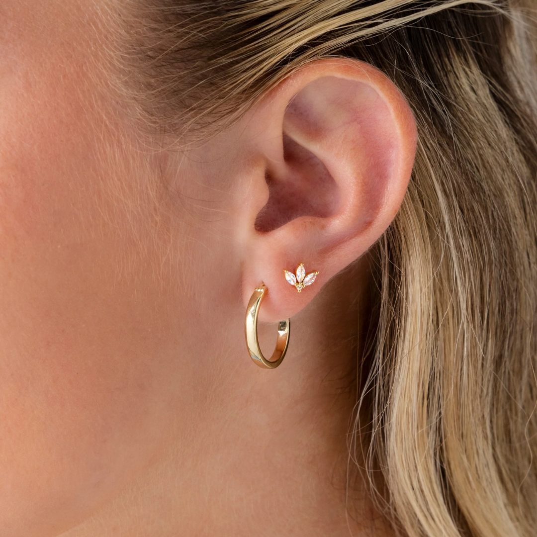 Flat Back Stud Earring Set – Mixed Shapes