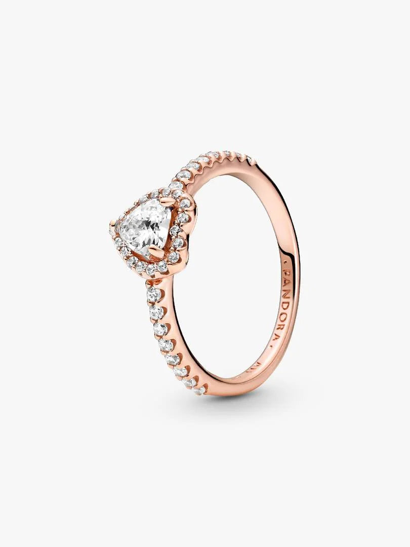 Sparkling Elevated Heart Ring