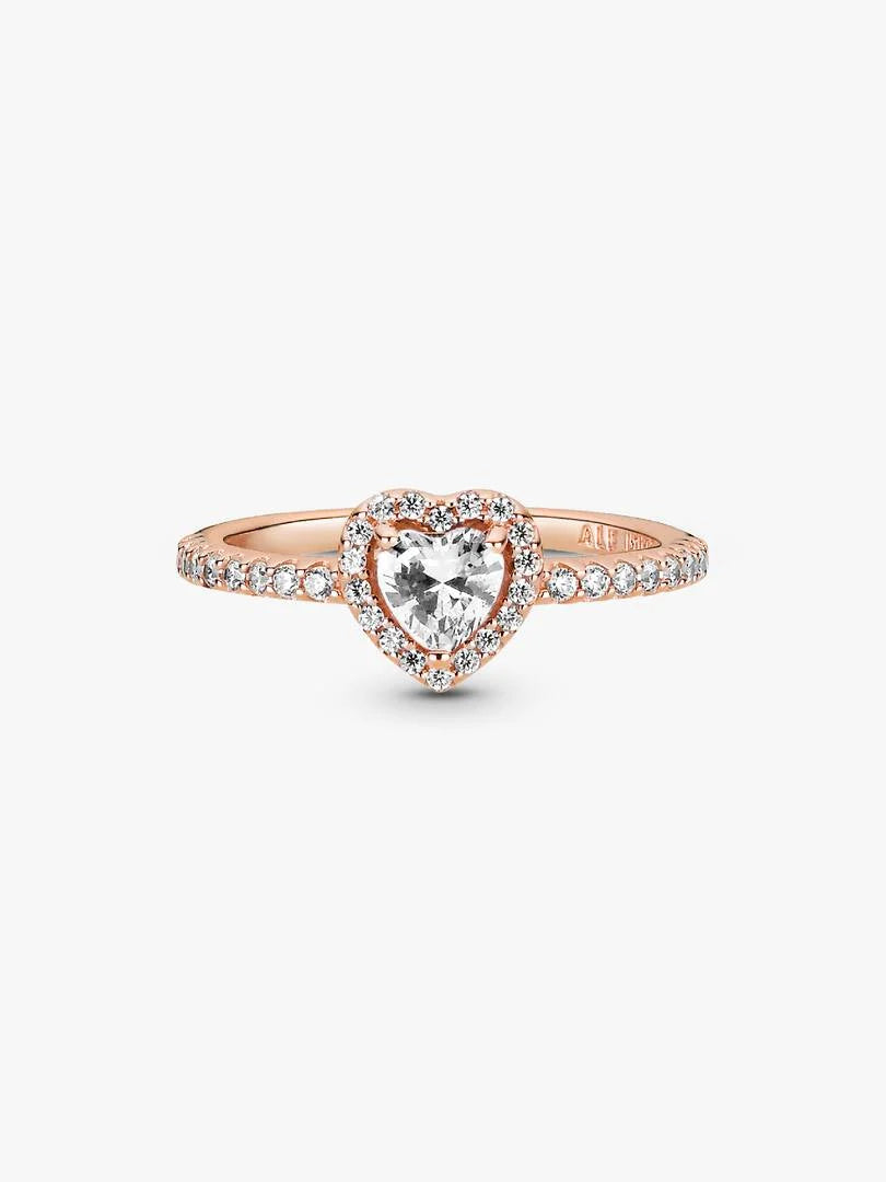 Sparkling Elevated Heart Ring