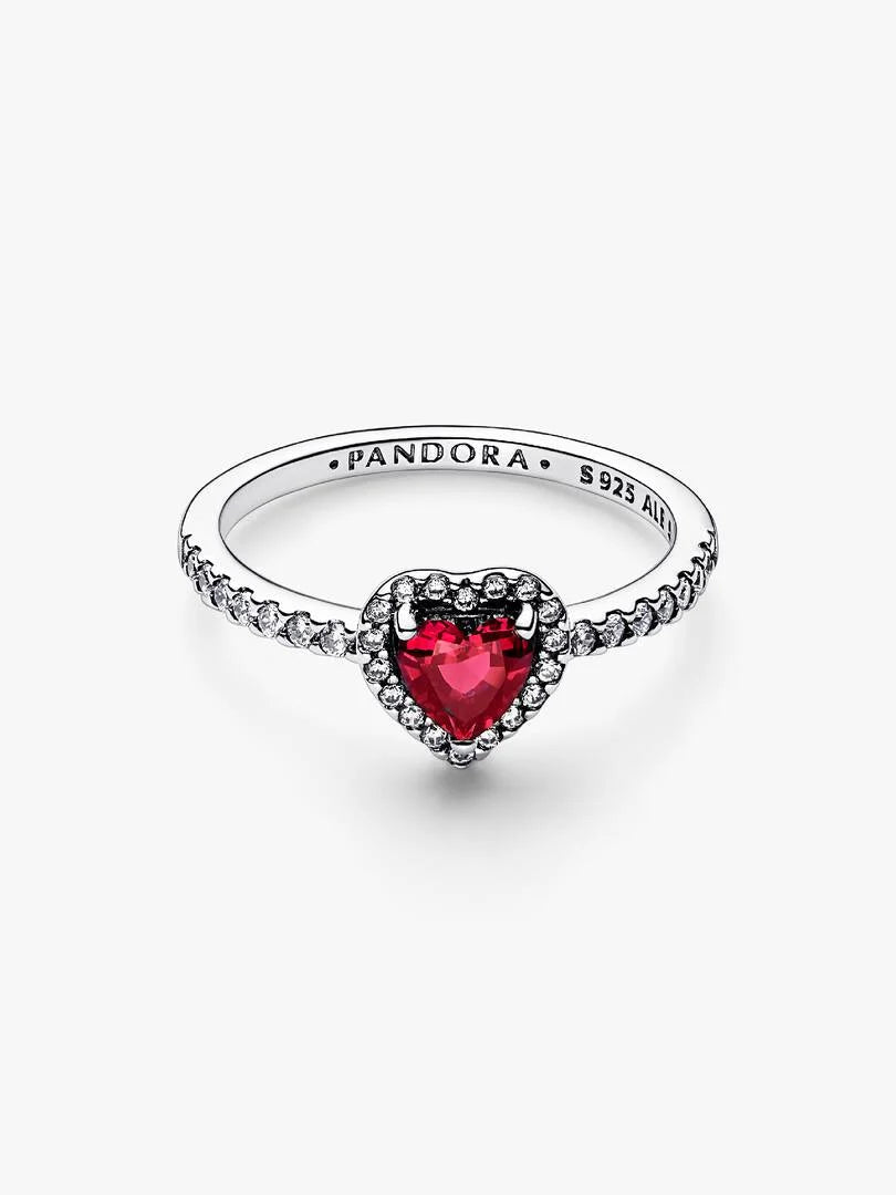 Sparkling Elevated Heart Ring