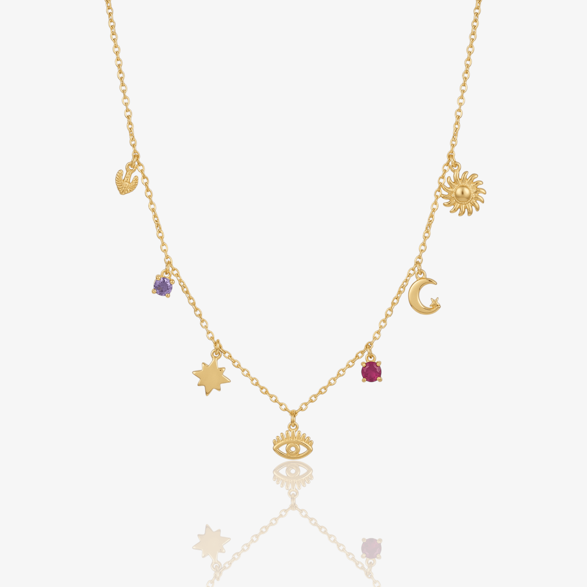 Paperclip Charm Detail Necklace