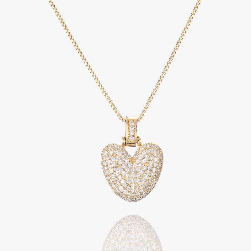 Diamond Bubble Initial Pendant Necklace