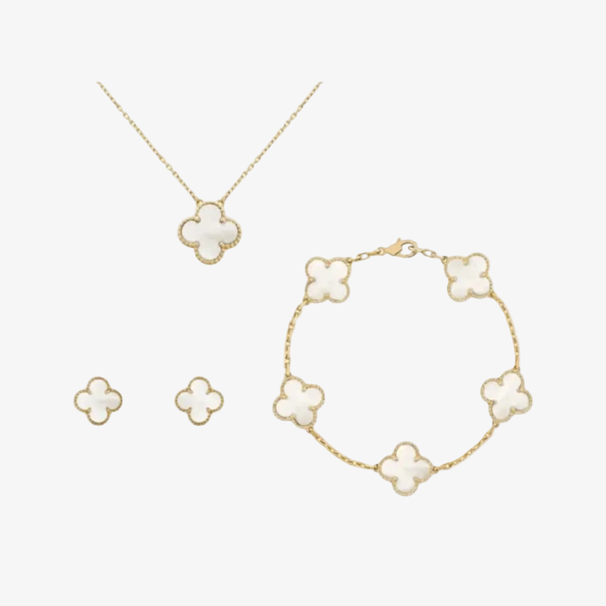 Clover Trio Piece Set – White