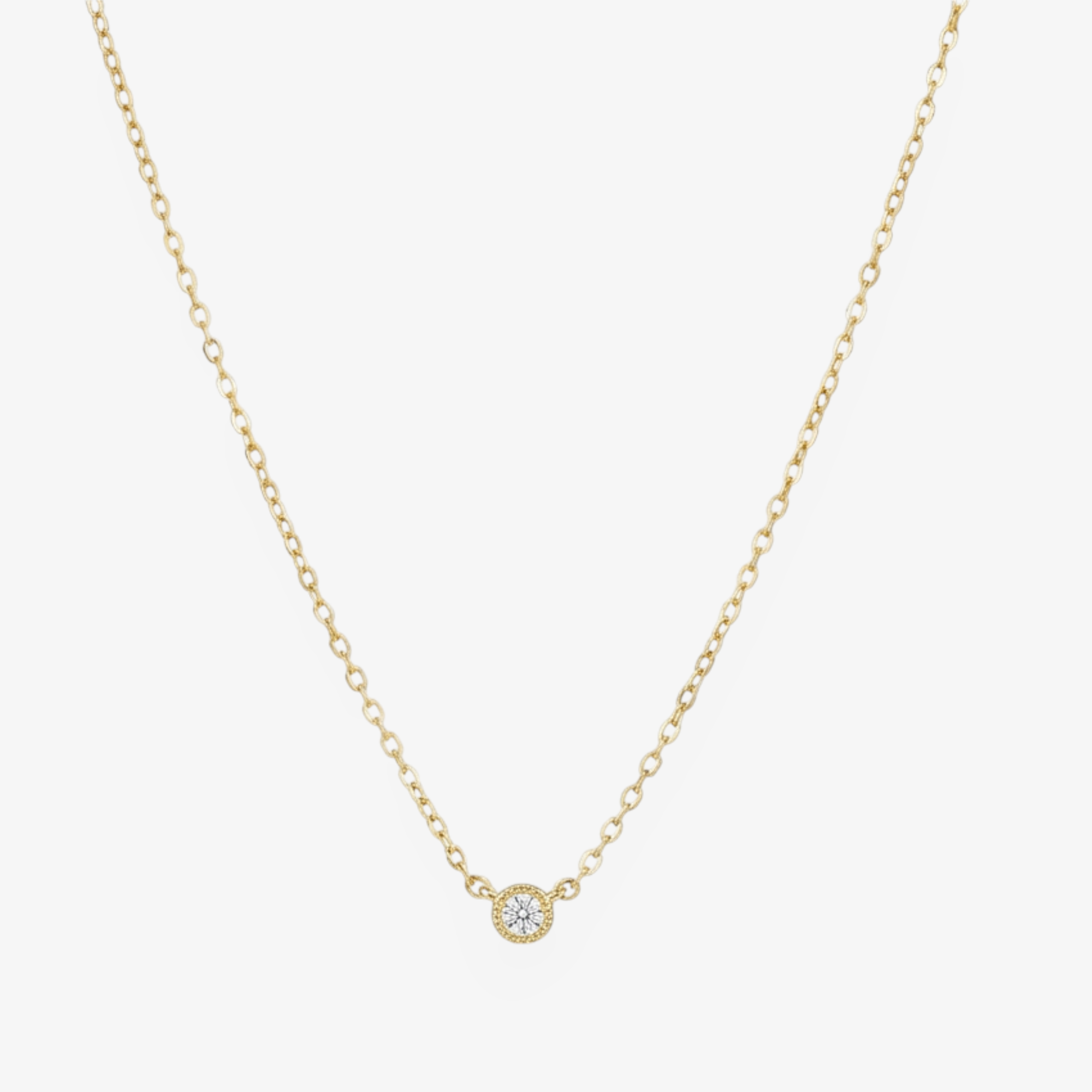 Noa Solitaire Necklace – 3mm Gem Pendant