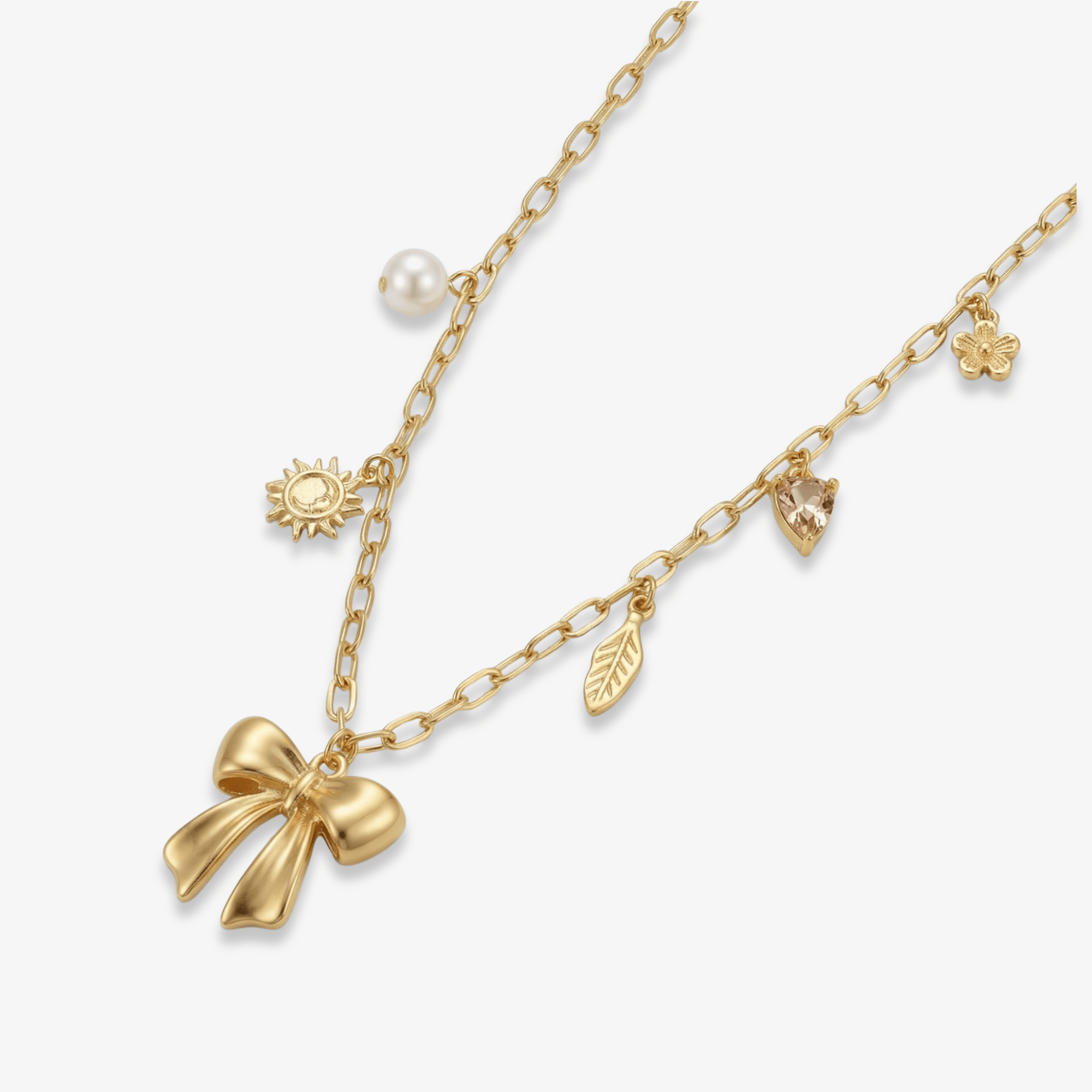 Paperclip Charm Detail Necklace