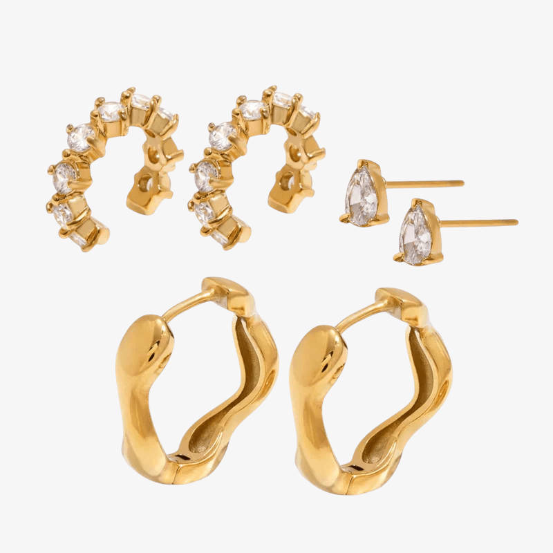 Essential Gold Earring Set – 18k Yellow Gold