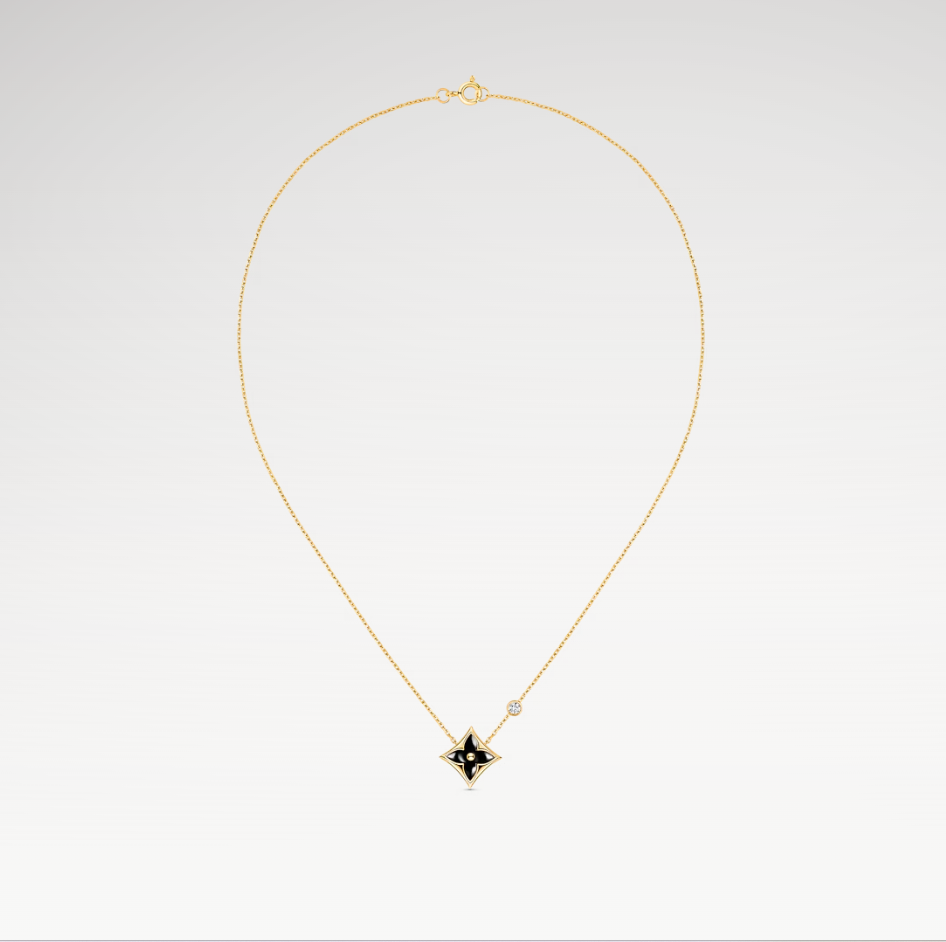 Color Blossom Onyx Star Necklace