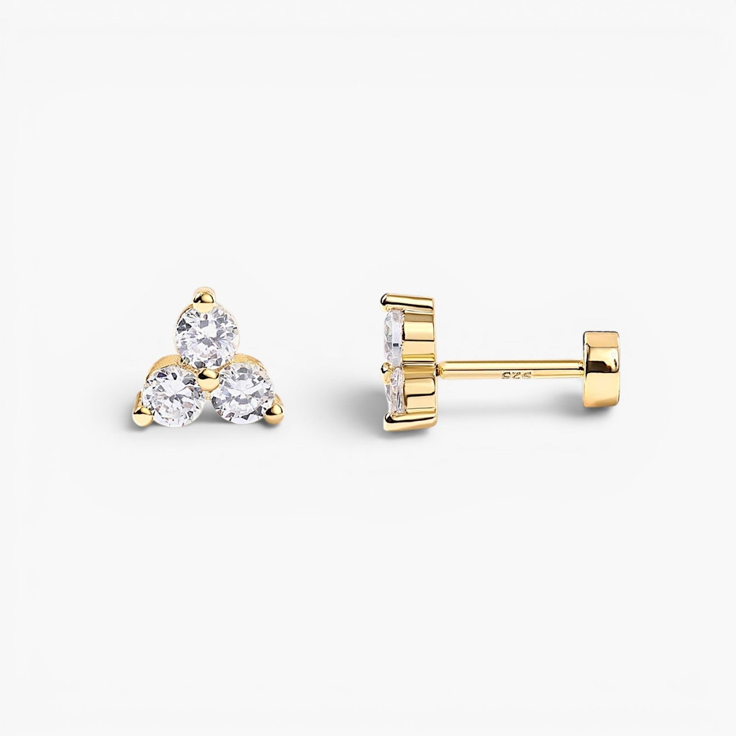 Celia Lotus Flat Back Stud Earrings