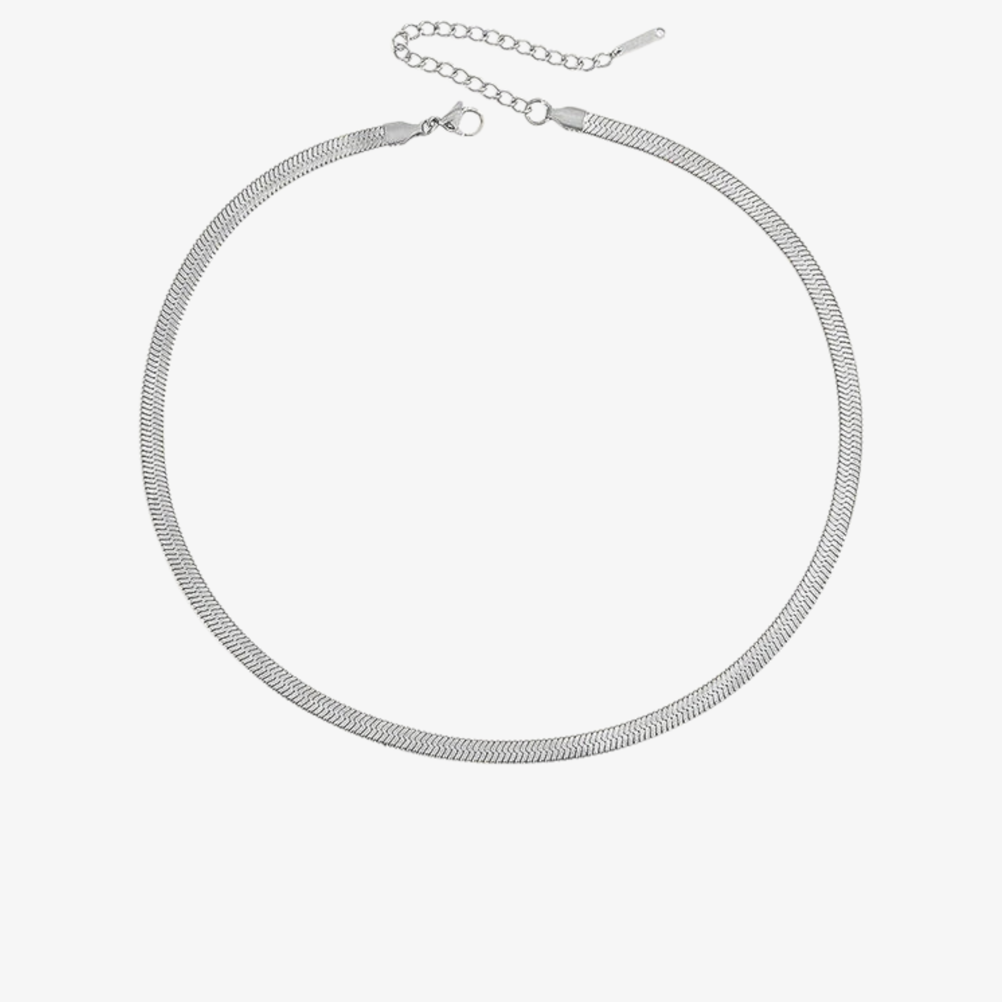 Gold & Silver Herringbone Necklace