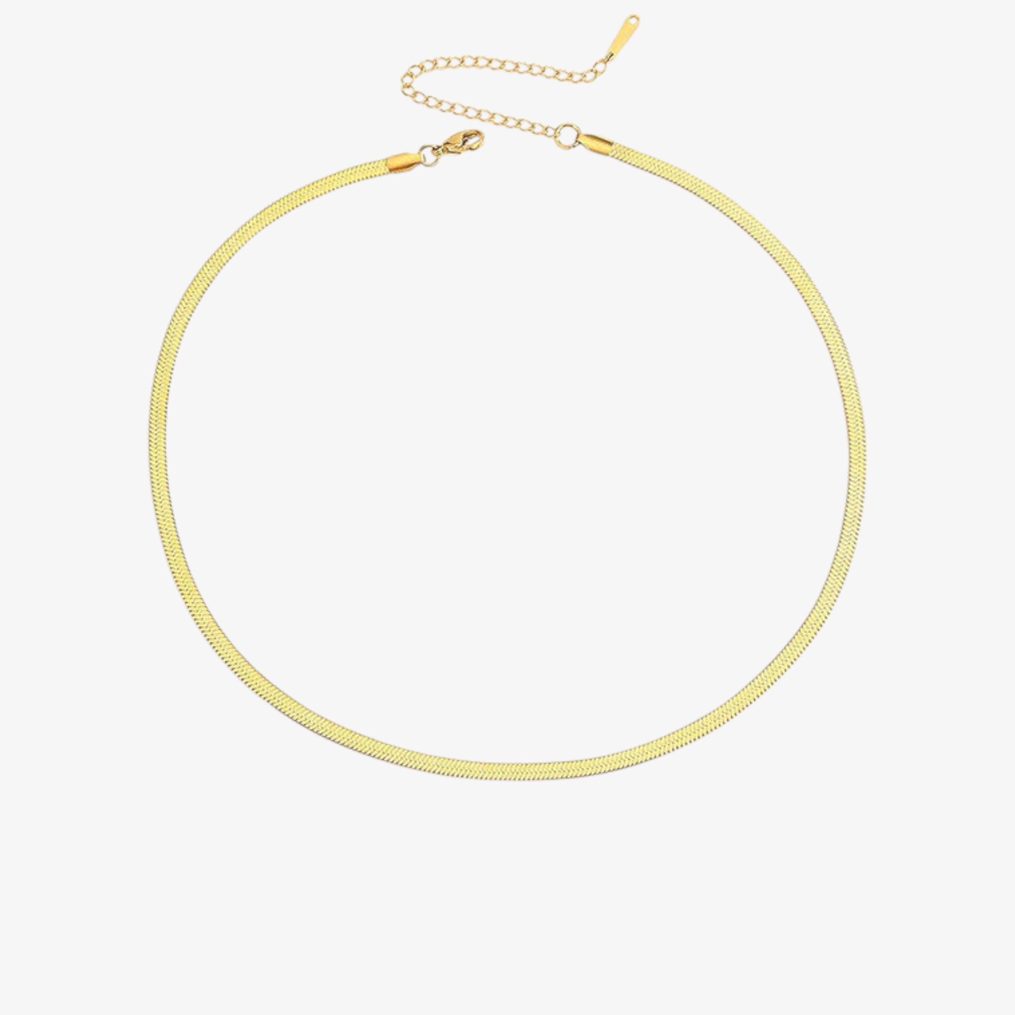 Gold & Silver Herringbone Necklace
