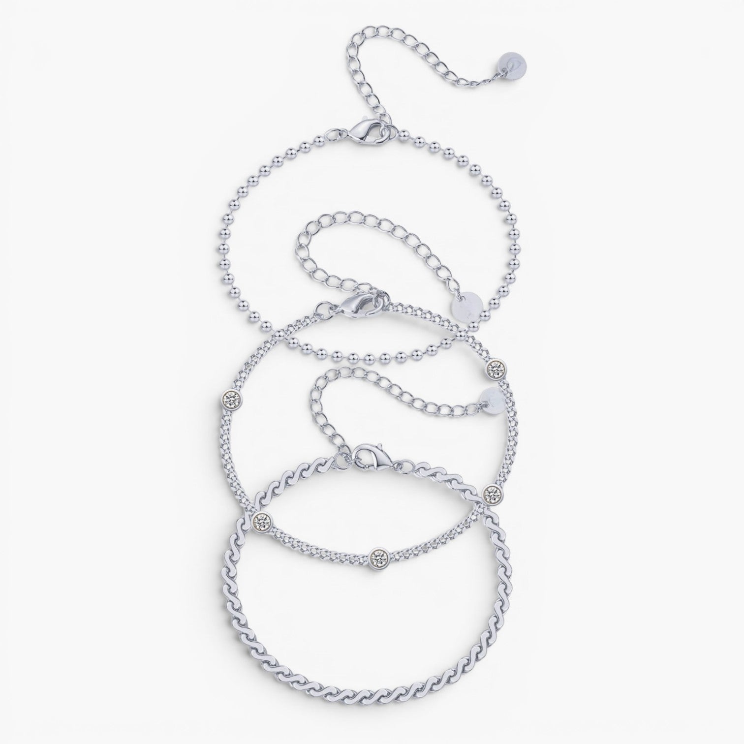 Dainty Stone Bracelet Trio
