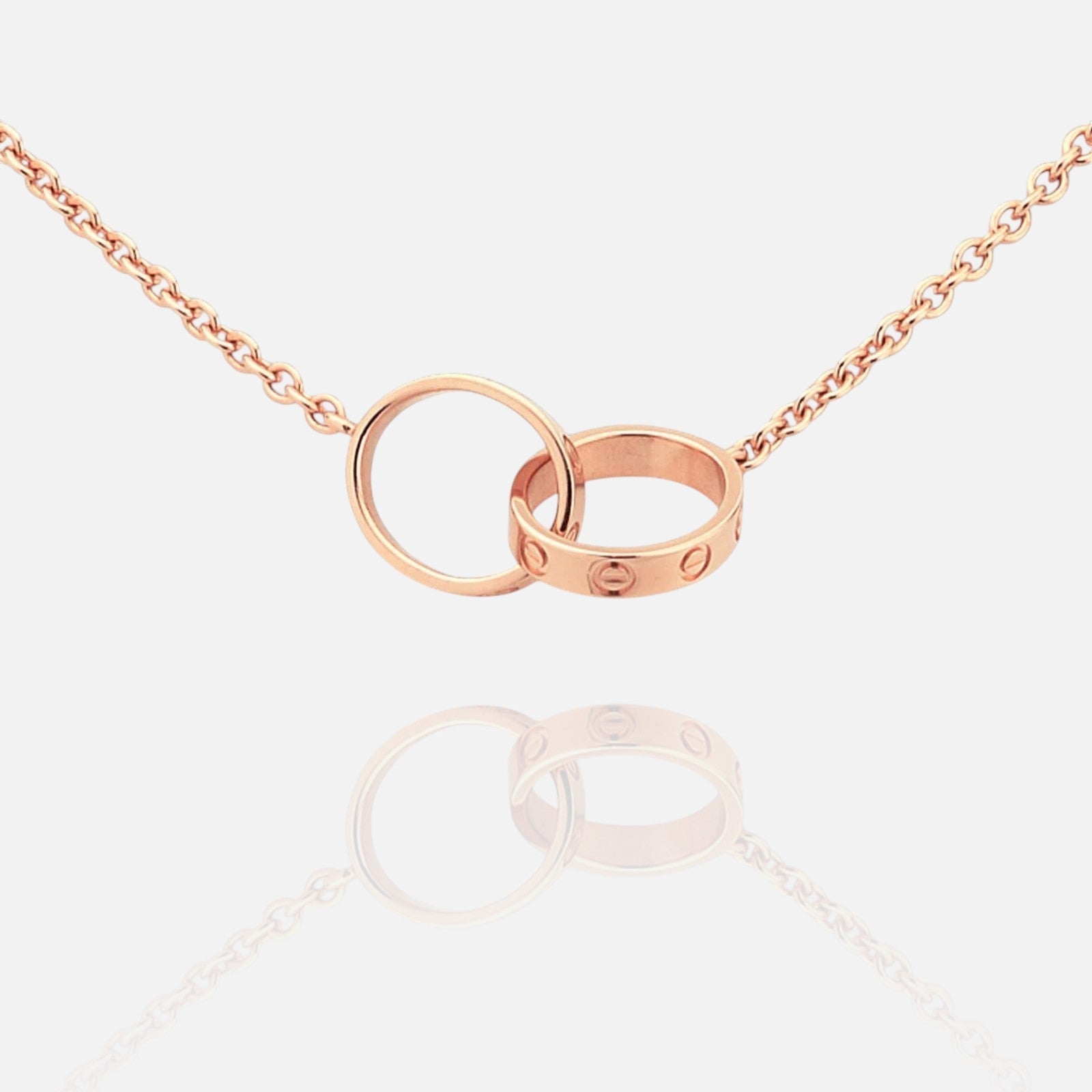 Classic Love Double Ring Necklace
