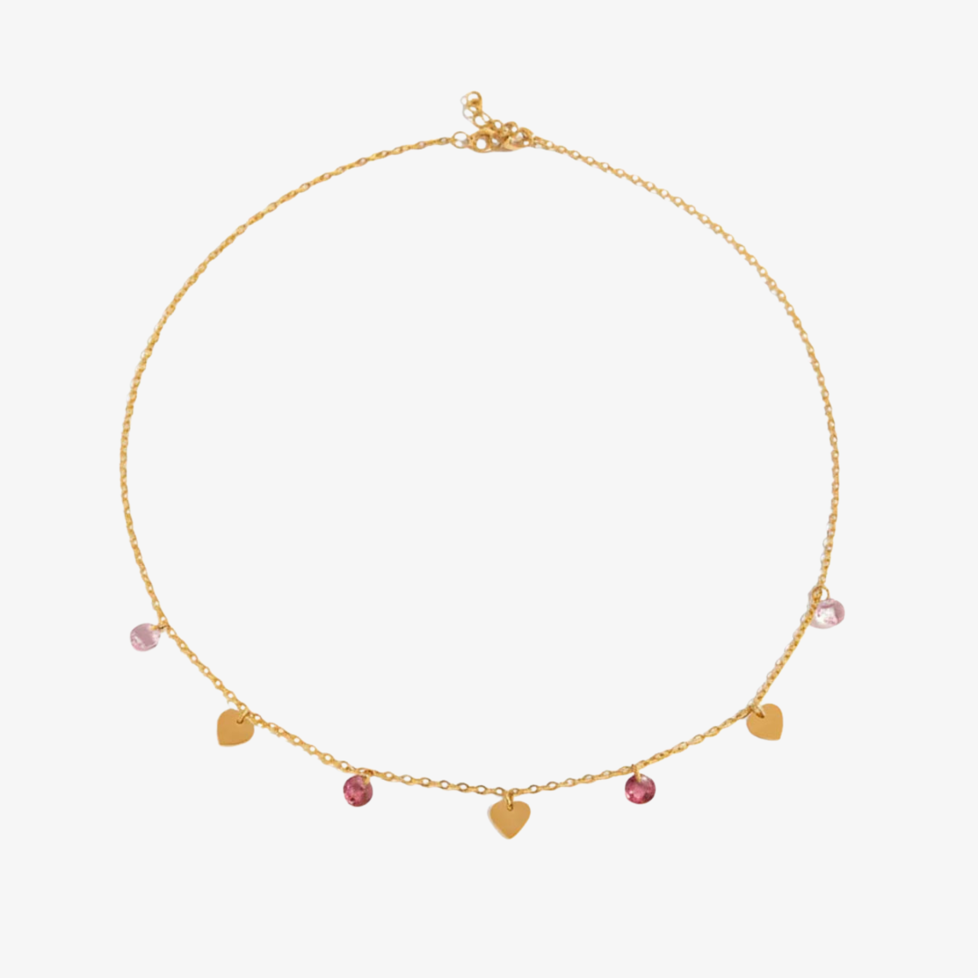 Gold Heart Charm Necklace – 18k Yellow Gold