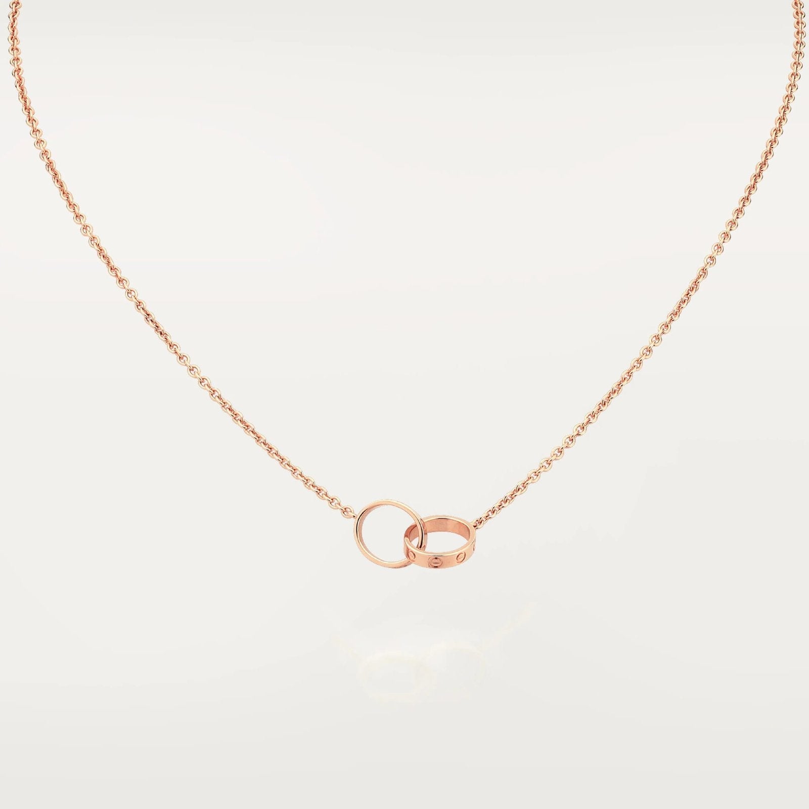 Classic Love Double Ring Necklace