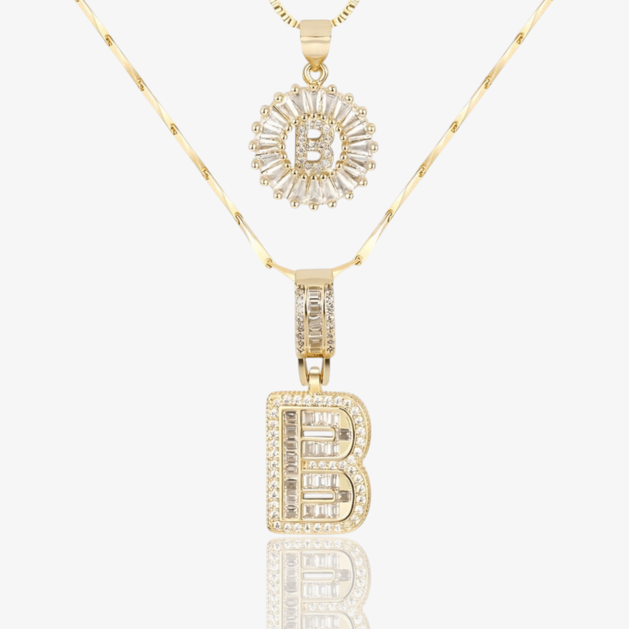 Initial Necklace A–Z Duo Set