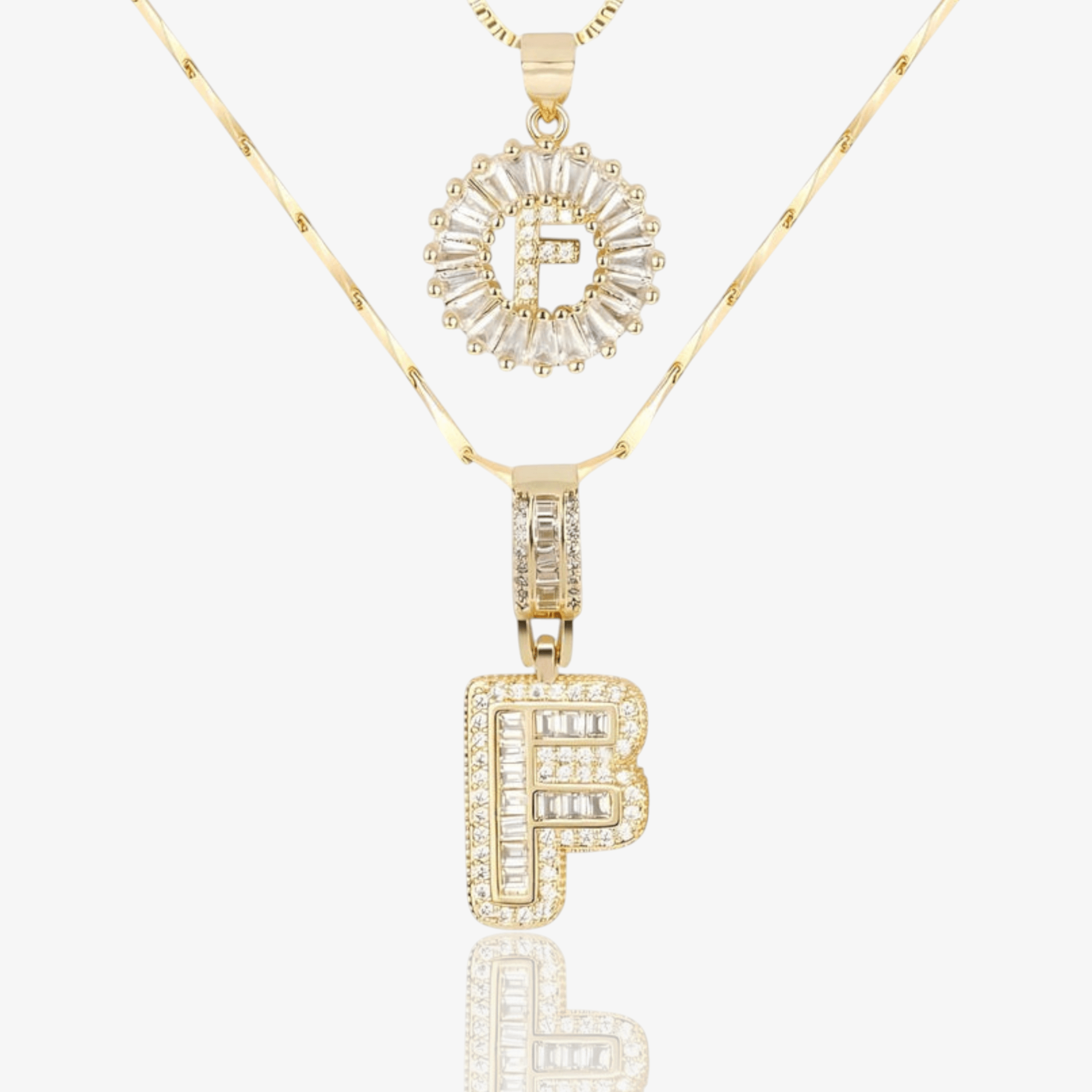 Initial Necklace A–Z Duo Set