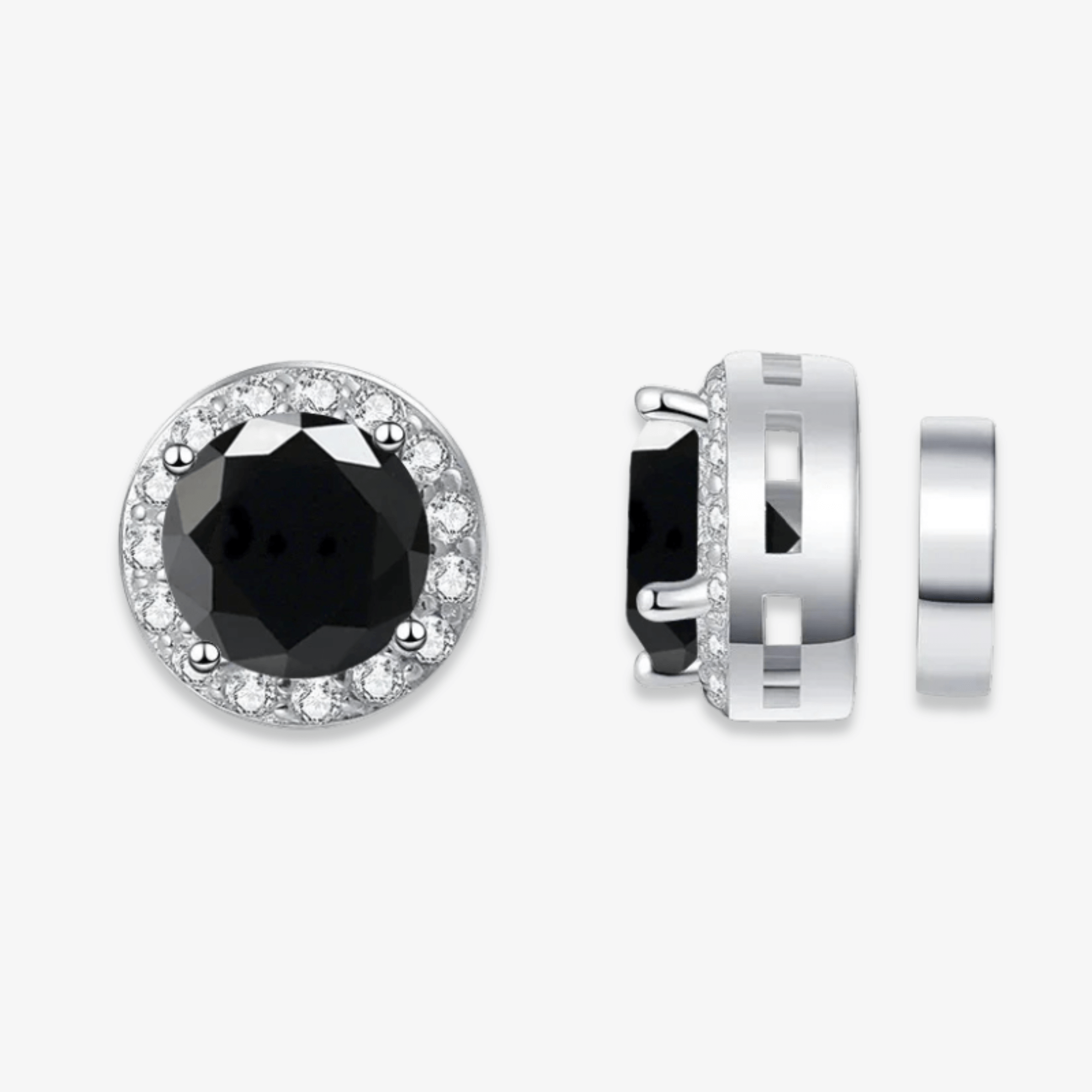 Magnetic Round Moissanite Earrings