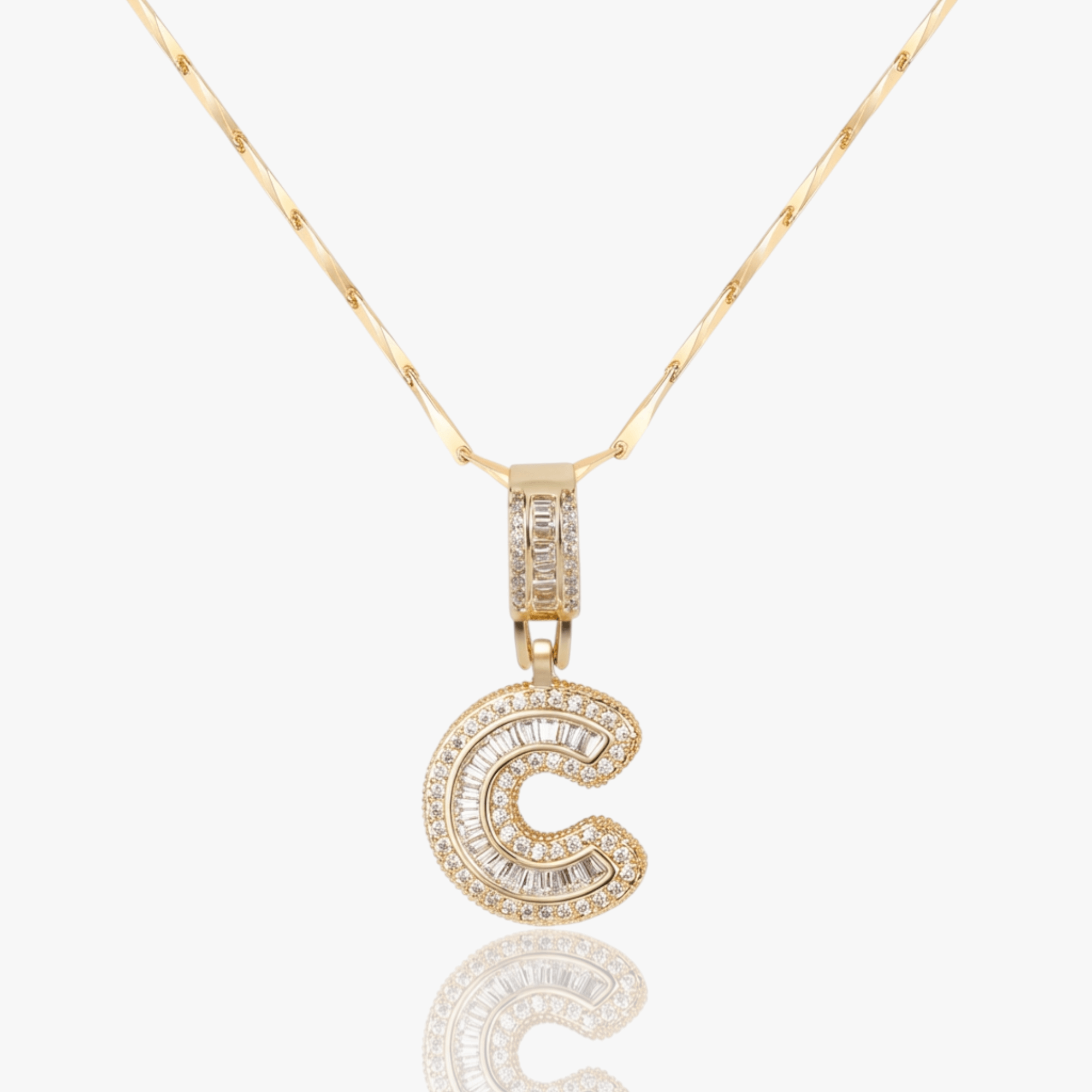 Bold Letter Initial Necklace – Gold