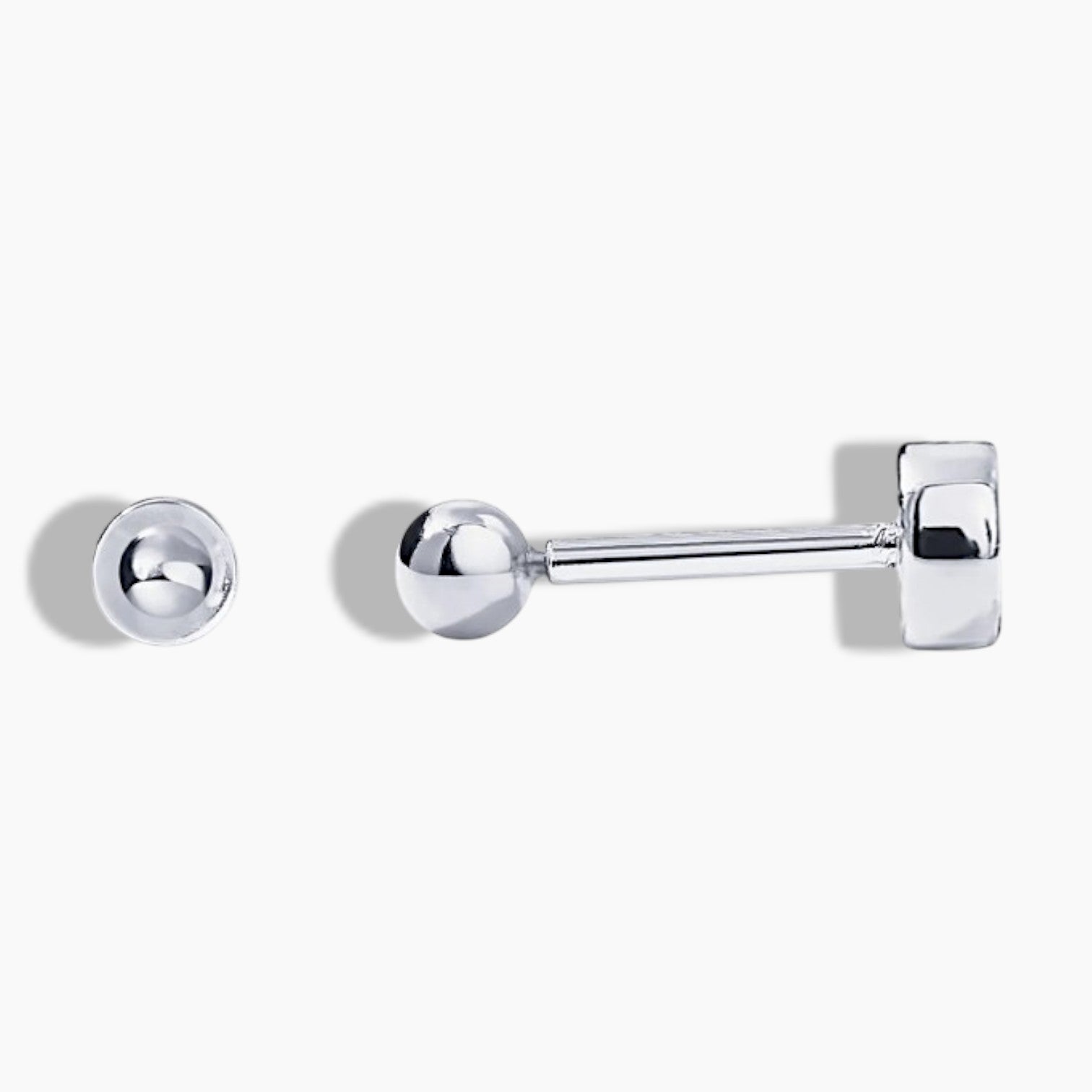 Petite Sphere Flat Back Stud Earrings