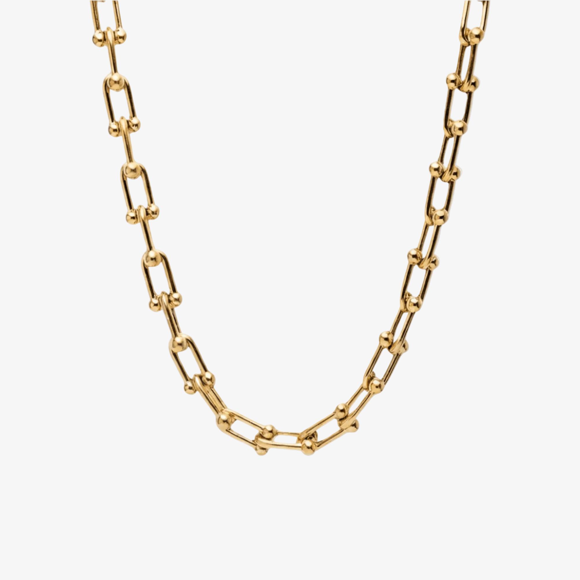 Arc Link Chain Necklace – Gold