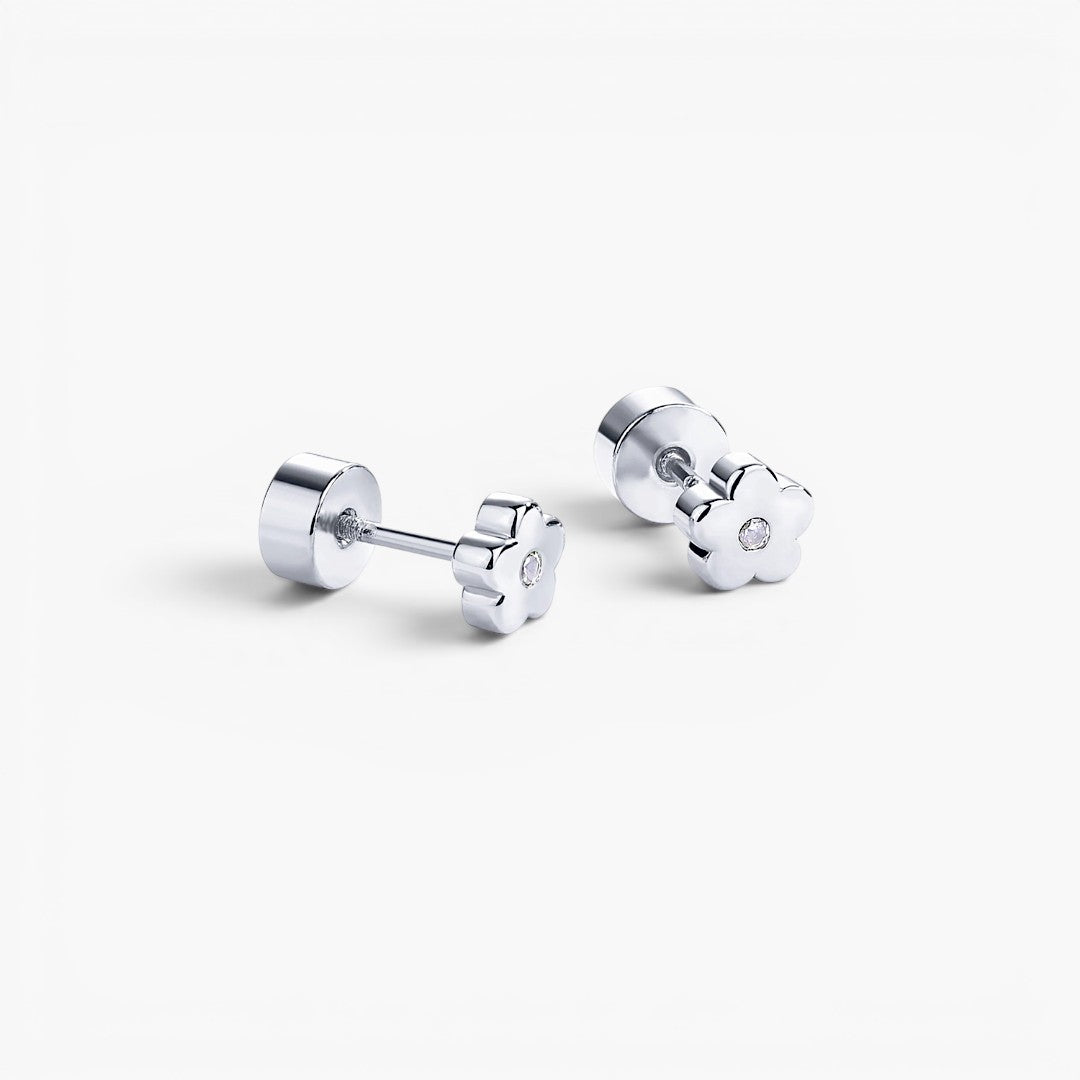 Dainty Daisy Flat Back Stud Earrings