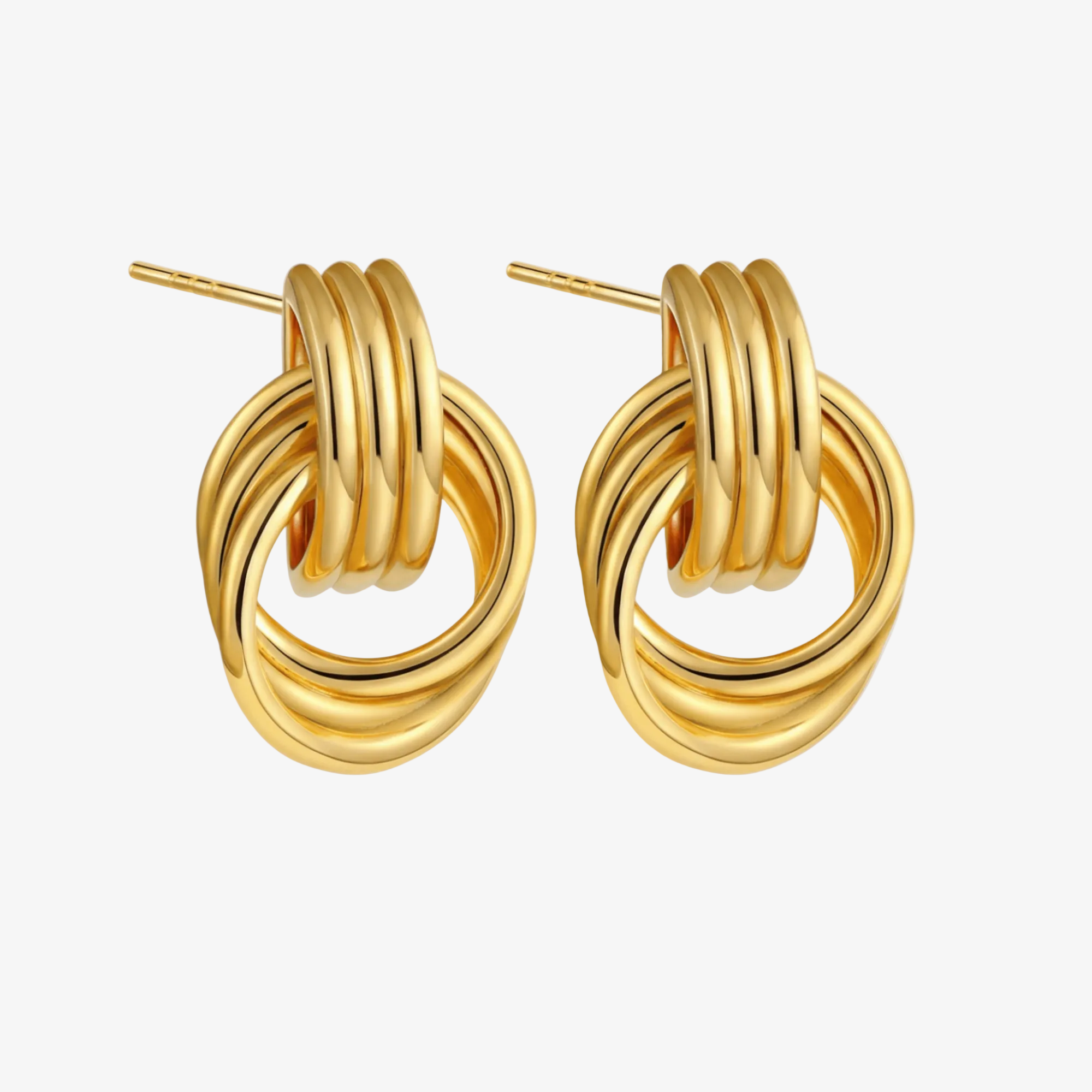 Gold Knot Hoop Earrings – Gold