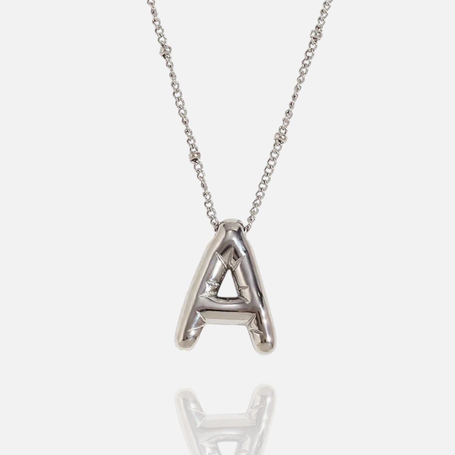 Balloon Initial Pendant Necklace