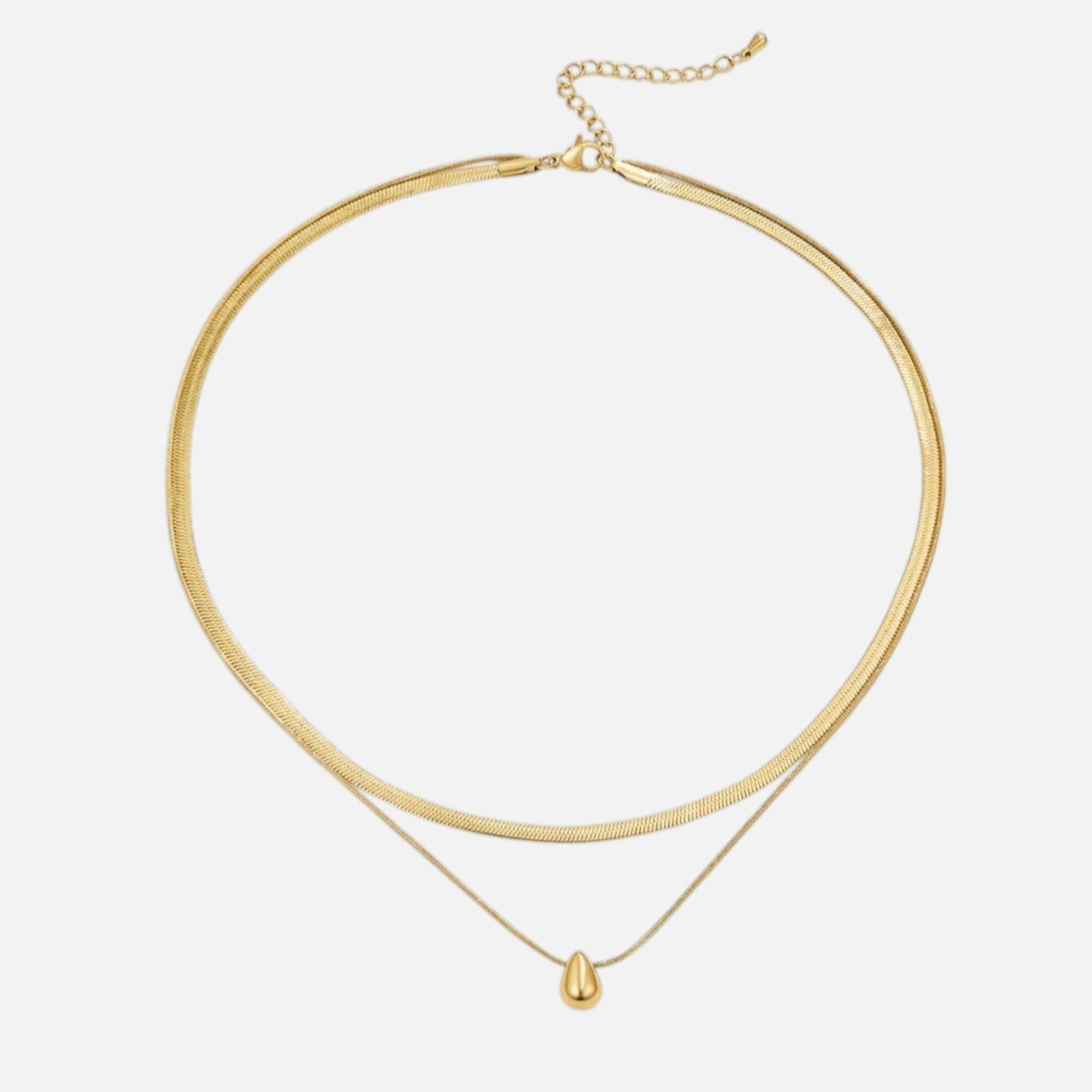 Velune Layered Bella Teardrop Necklace