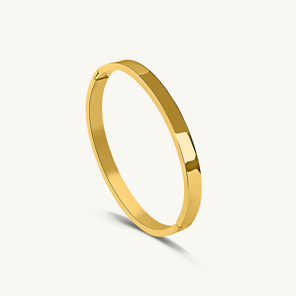 Plain Stackable Bangle Bracelet |4MM – GOLD
