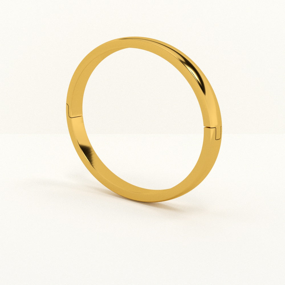 Plain Stackable Bangle Bracelet | 6MM – GOLD