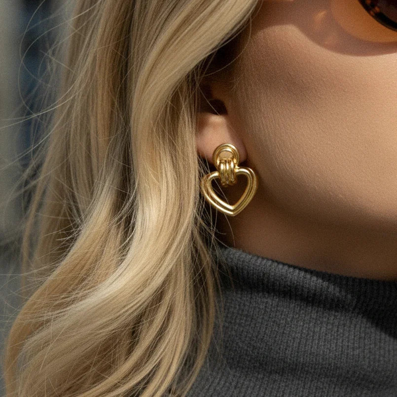 Heart Drop Earrings