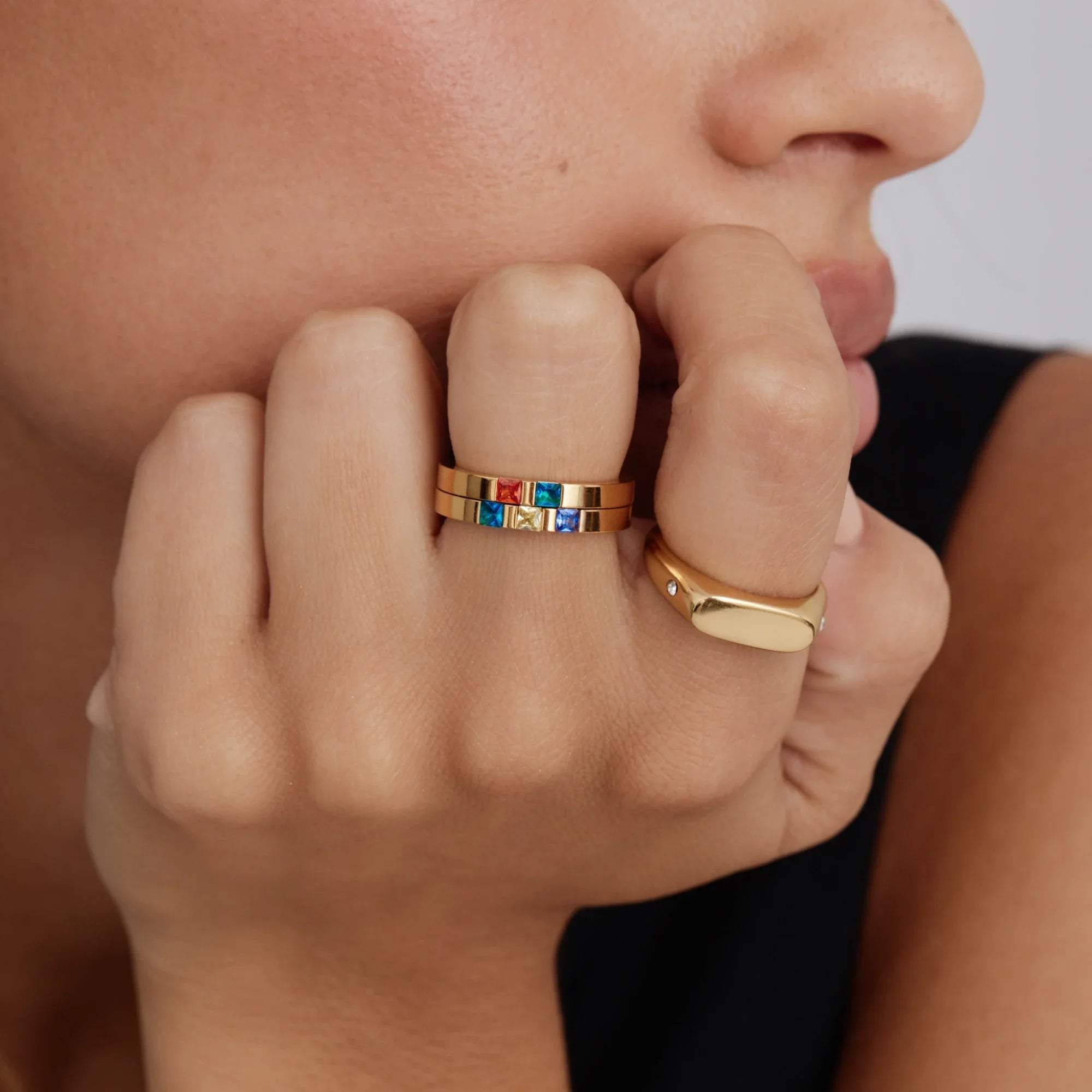 Birthstone Stacking Band Ring