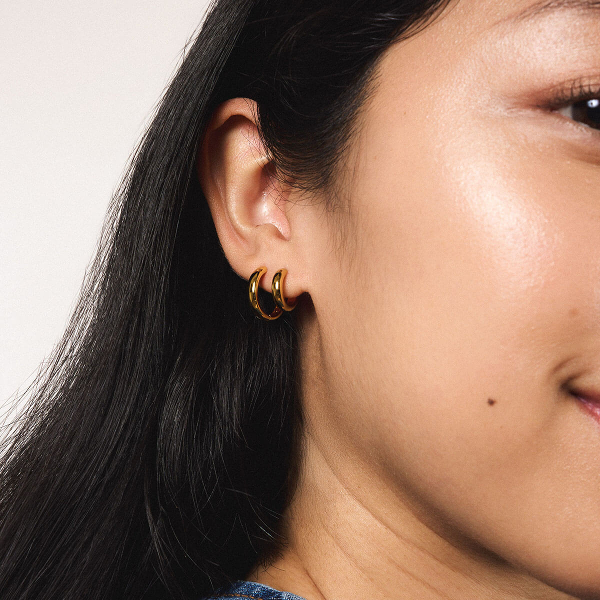 Bold Huggie Hoops, 12mm