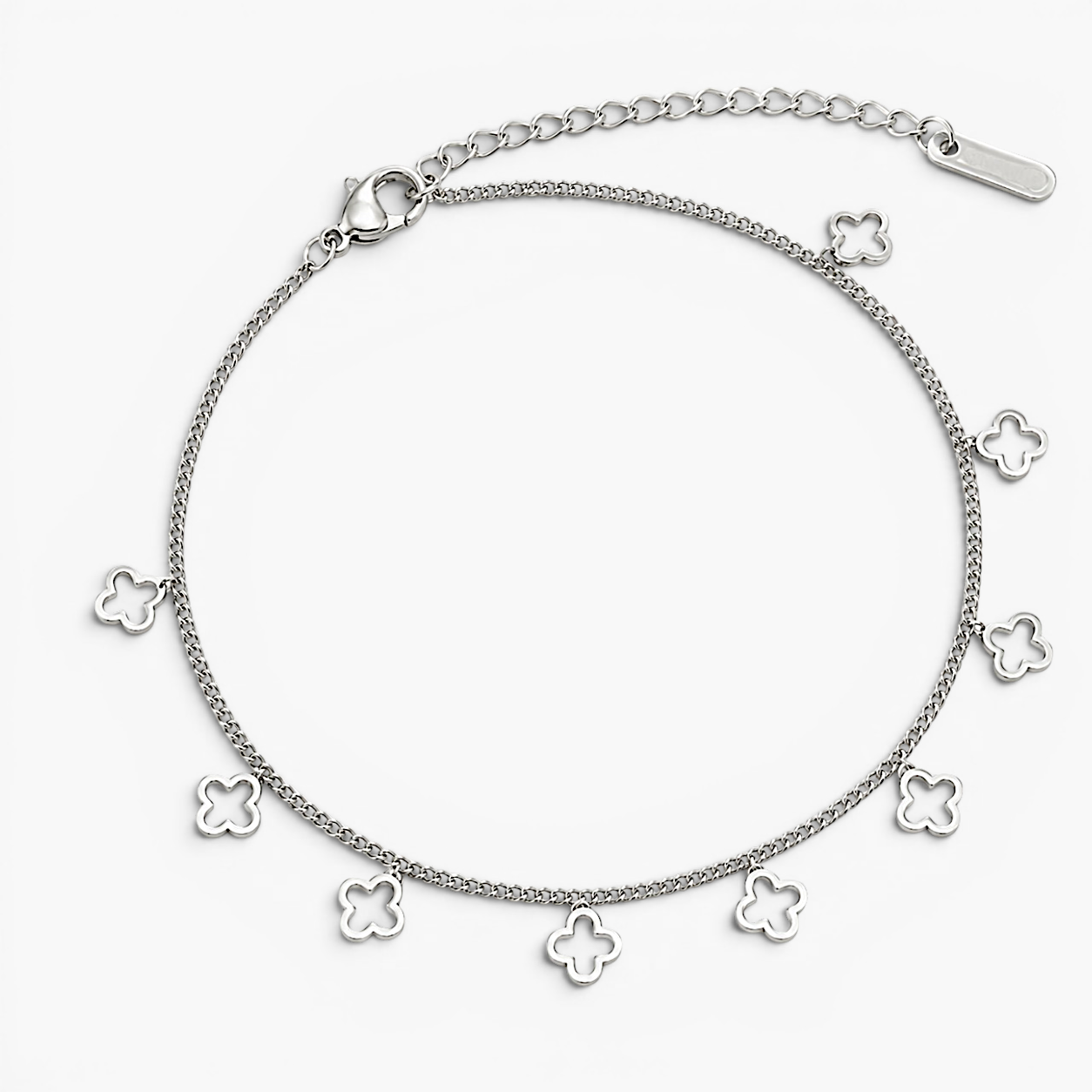 Maya Polished Clover Anklet
