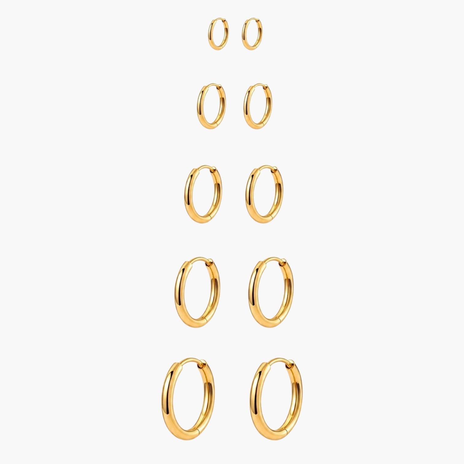 Everyday Huggie Hoop Earrings Stack Set