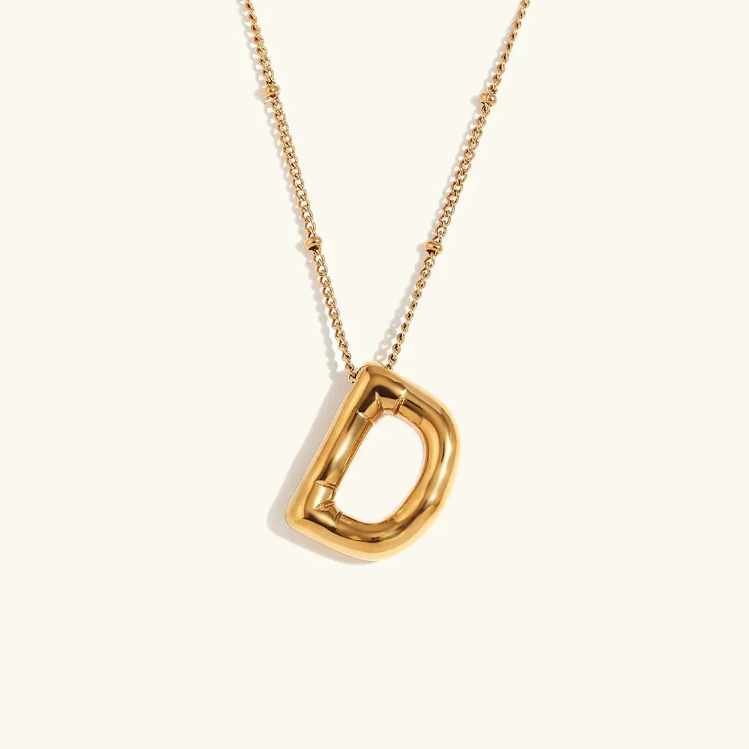 Balloon Initial Pendant Necklace