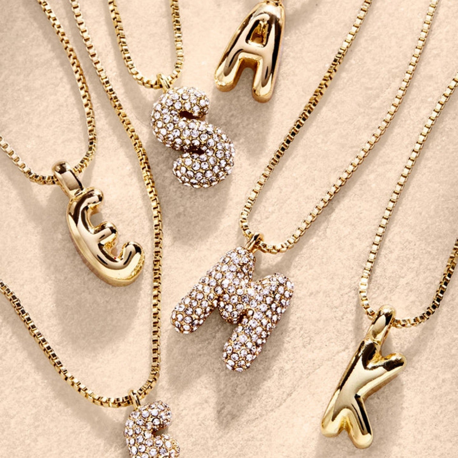 Mini Bubble Initial Necklace