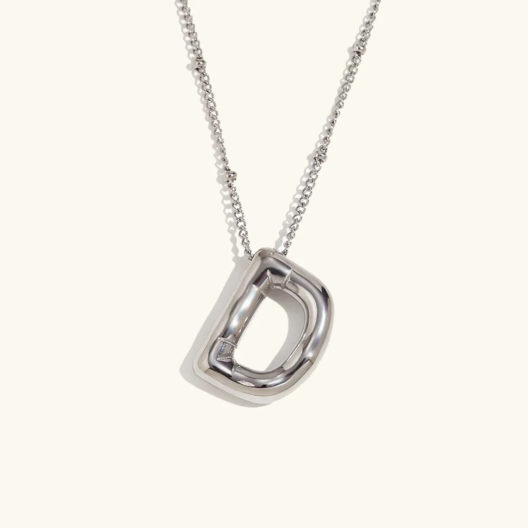 Balloon Initial Pendant Necklace