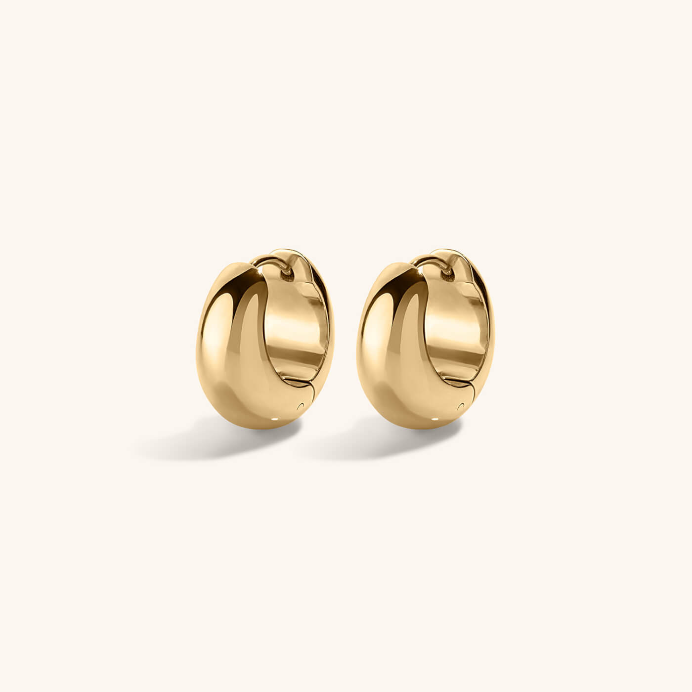Dewdrop Huggie Hoops – Gold