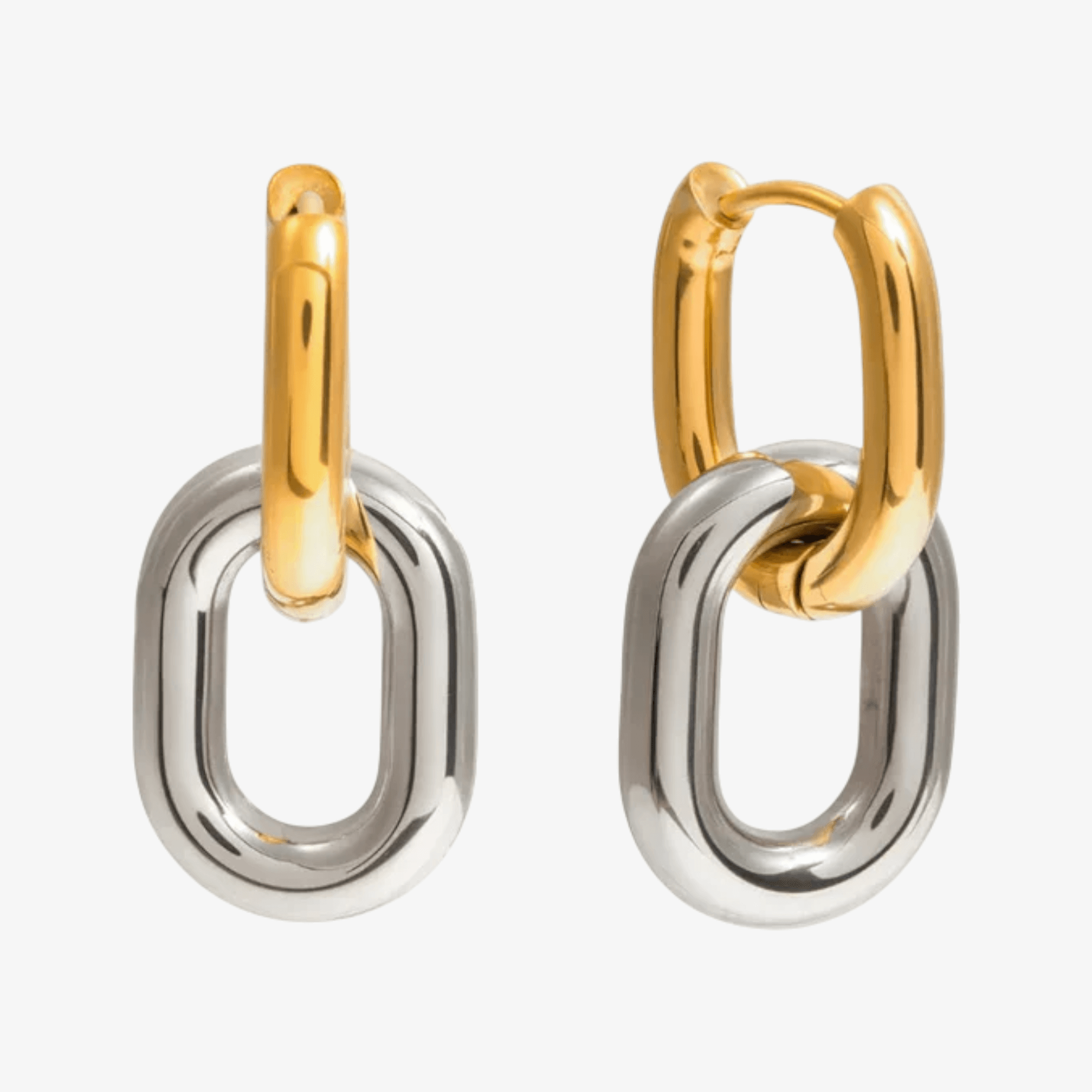 Arlo Two Tone Double Hoops Earring – Two Tone