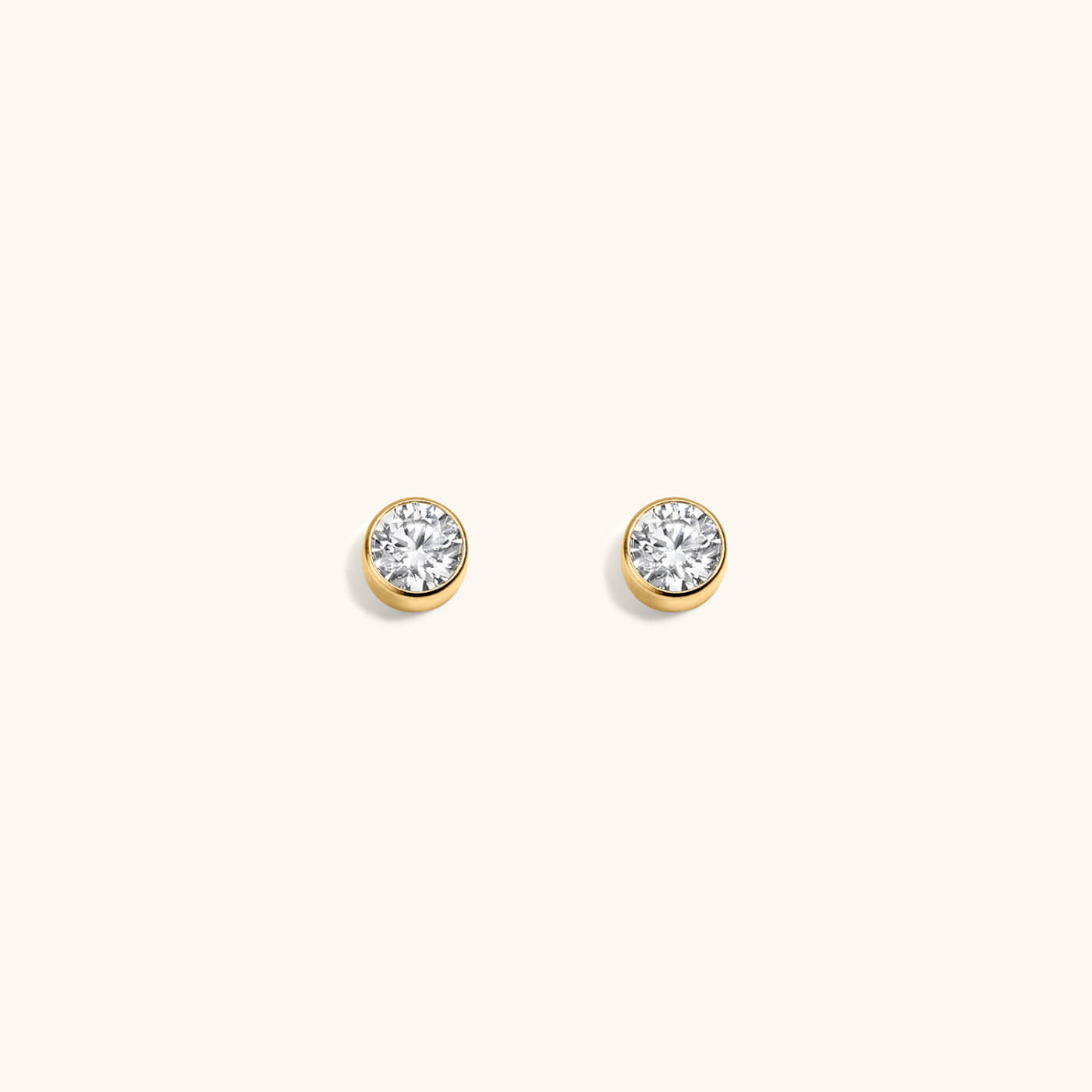 Celestial Crystal Bezel Solitaire Studs