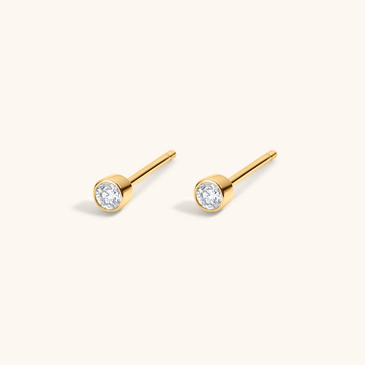 Celestial Crystal Bezel Solitaire Studs