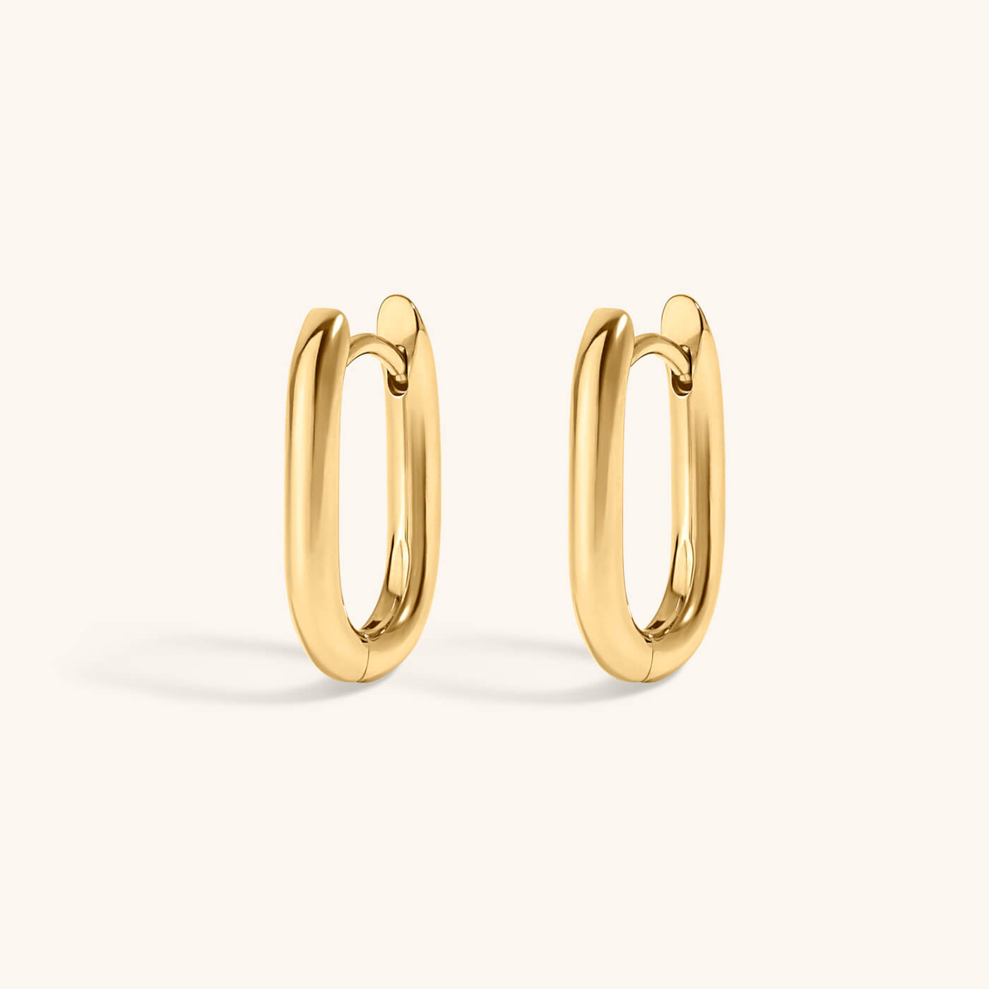 Halo Oval Hoops, 15mm – Gold
