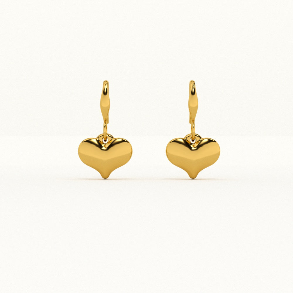 Dangling Heart Earrings – GOLD