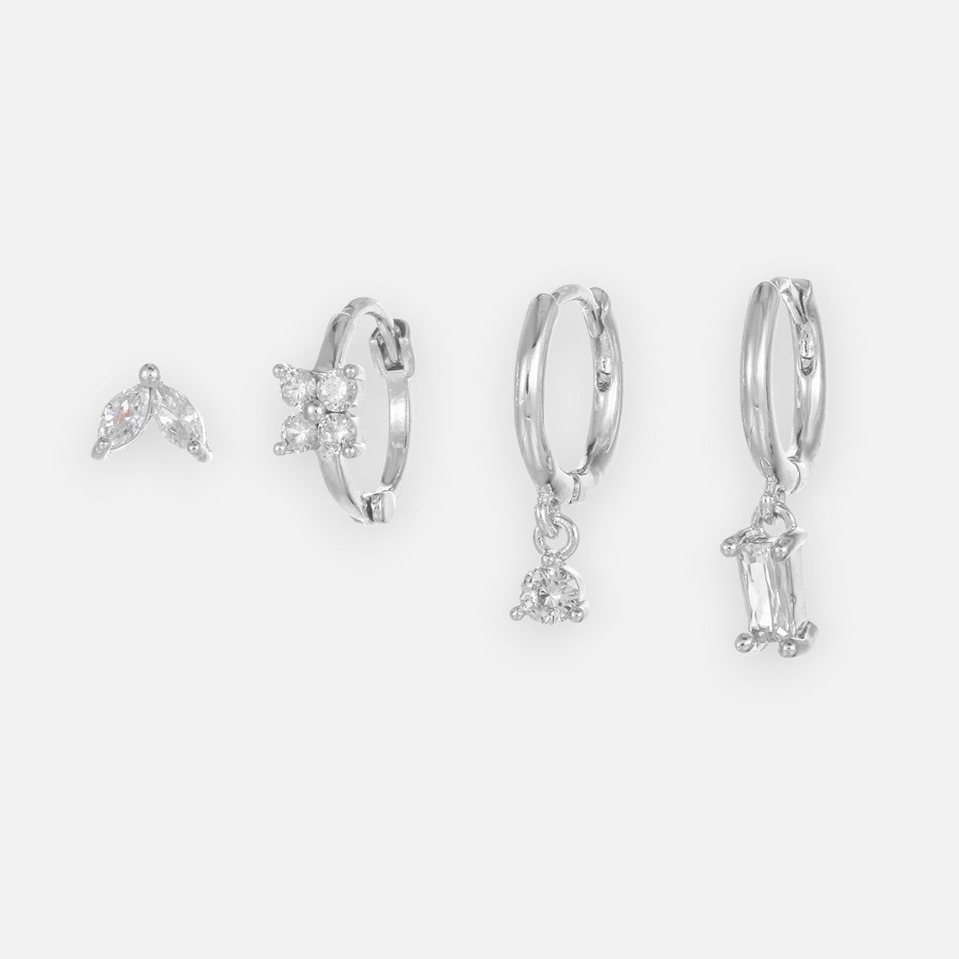 Crystal Bloom Lantern Earring Set